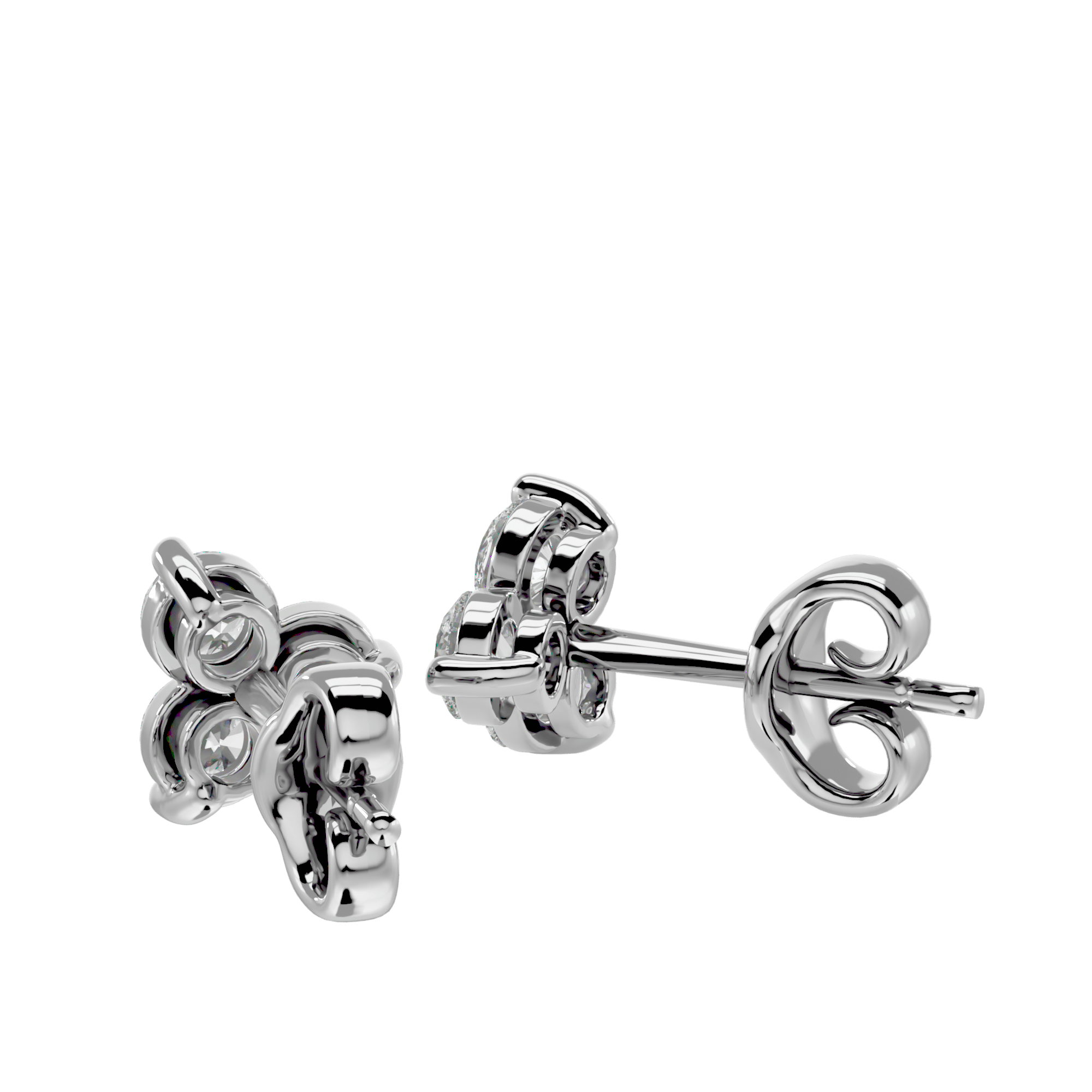 Neta - Diamond Earrings - White Gold - Superior Stirling