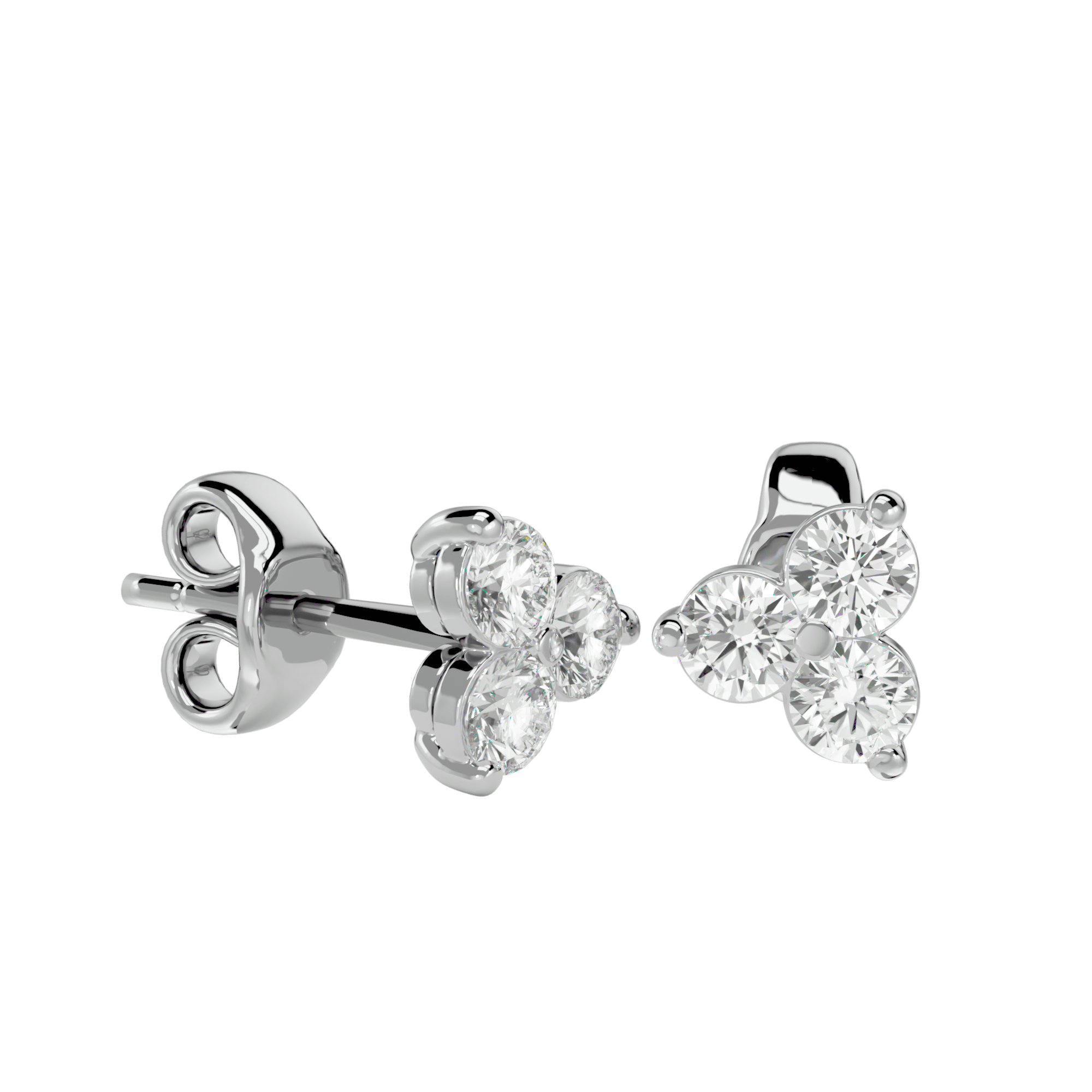 Neta - Diamond Earrings - White Gold - Superior Stirling