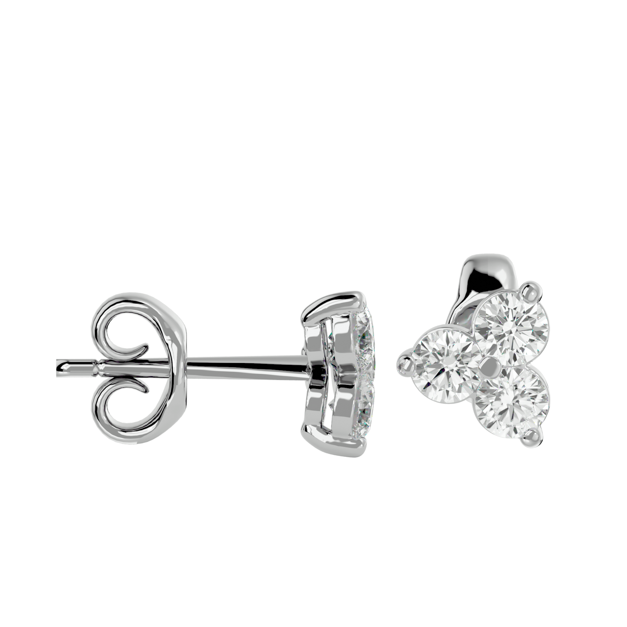 Neta - Diamond Earrings - White Gold - Superior Stirling