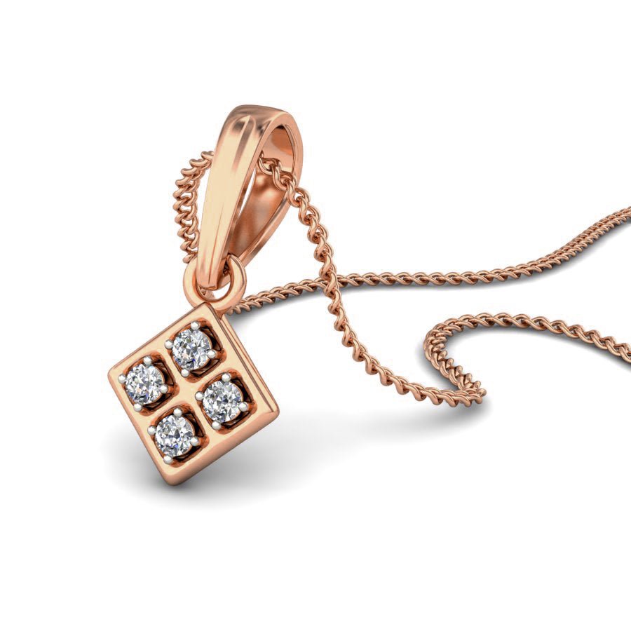 Parietal - Diamond Pendant - Rose Gold - Superior Stirling