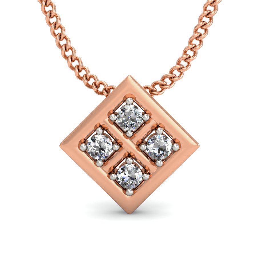 Parietal - Diamond Pendant - Rose Gold - Superior Stirling