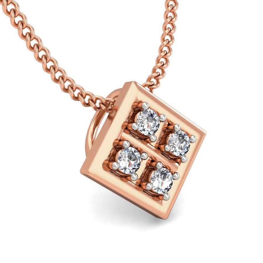 Parietal - Diamond Pendant - Rose Gold - Superior Stirling