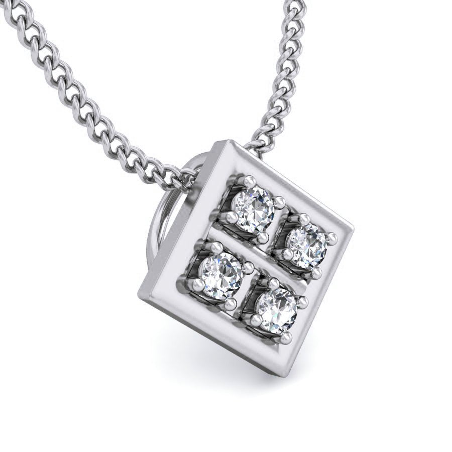 Parietal - Diamond Pendant - White Gold - Superior Stirling