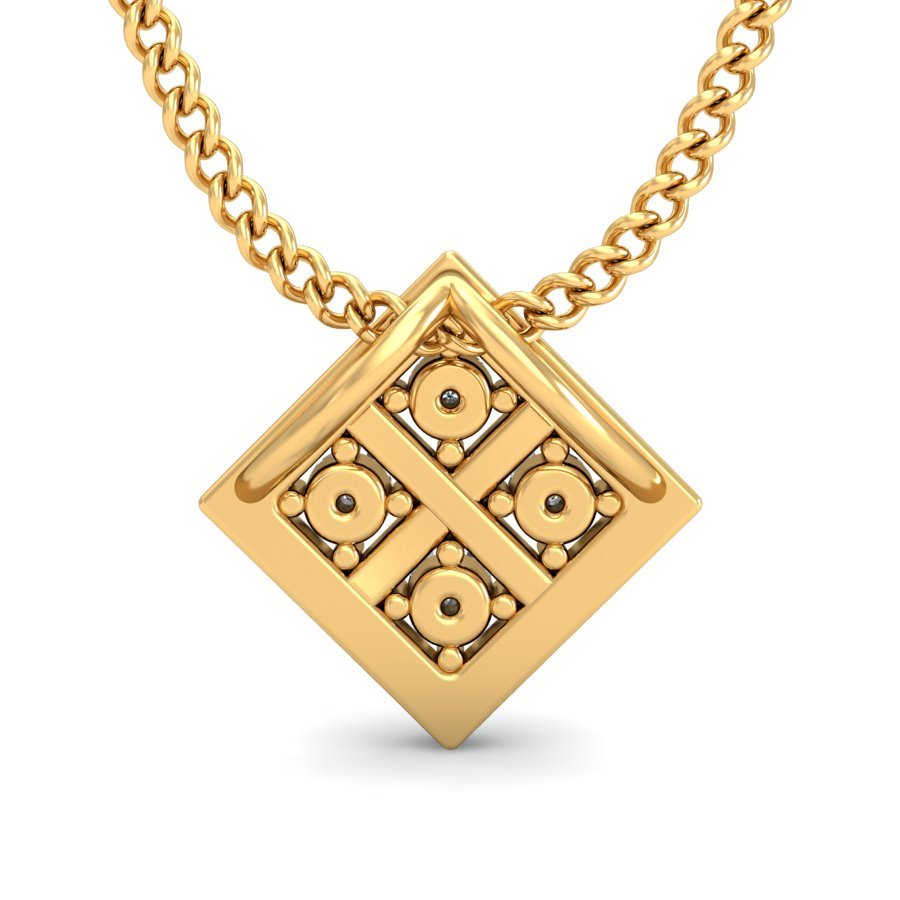 Parietal - Diamond Pendant - Yellow Gold - Superior Stirling