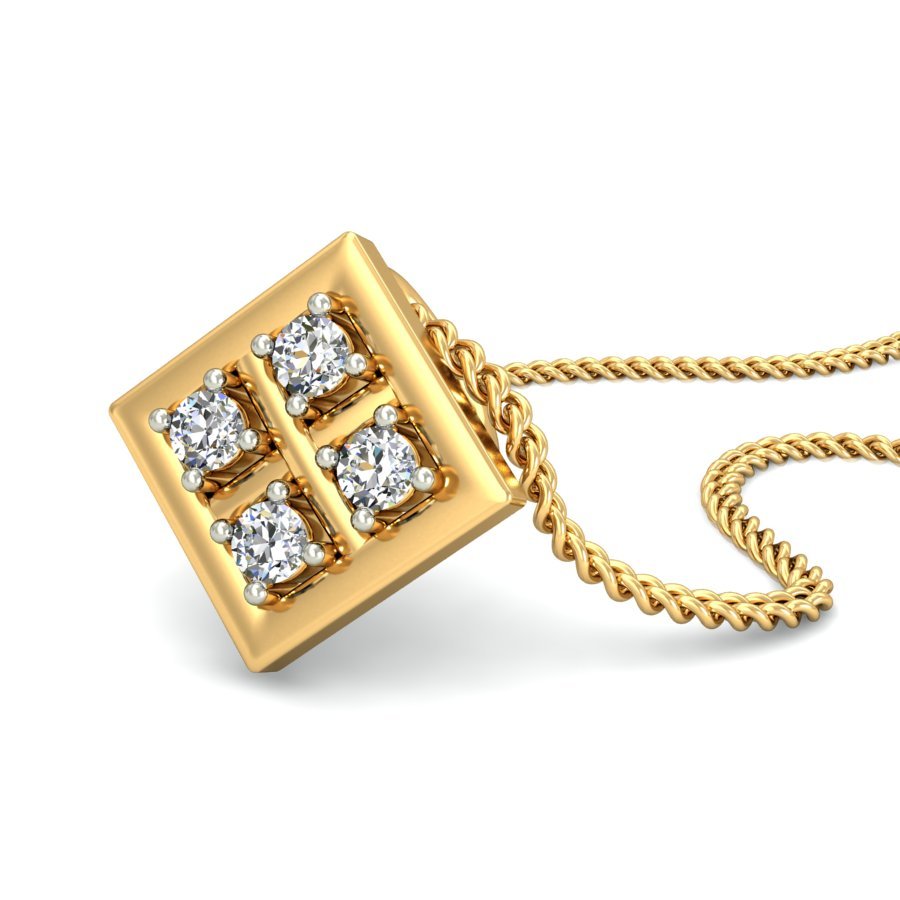 Parietal - Diamond Pendant - Yellow Gold - Superior Stirling