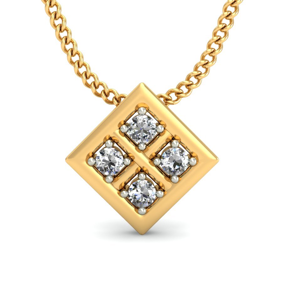 Parietal - Diamond Pendant - Yellow Gold - Superior Stirling