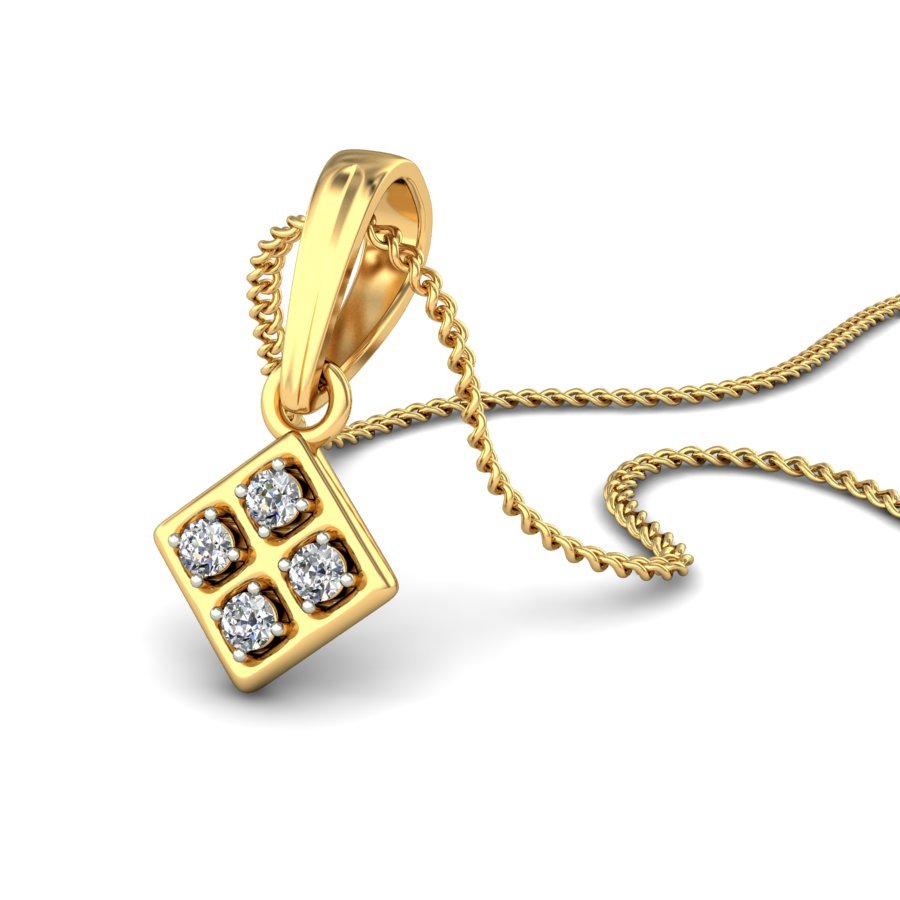 Parietal - Diamond Pendant - Yellow Gold - Superior Stirling