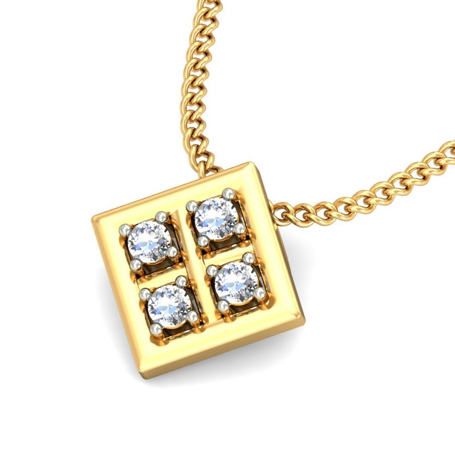 Parietal - Diamond Pendant - Yellow Gold - Superior Stirling