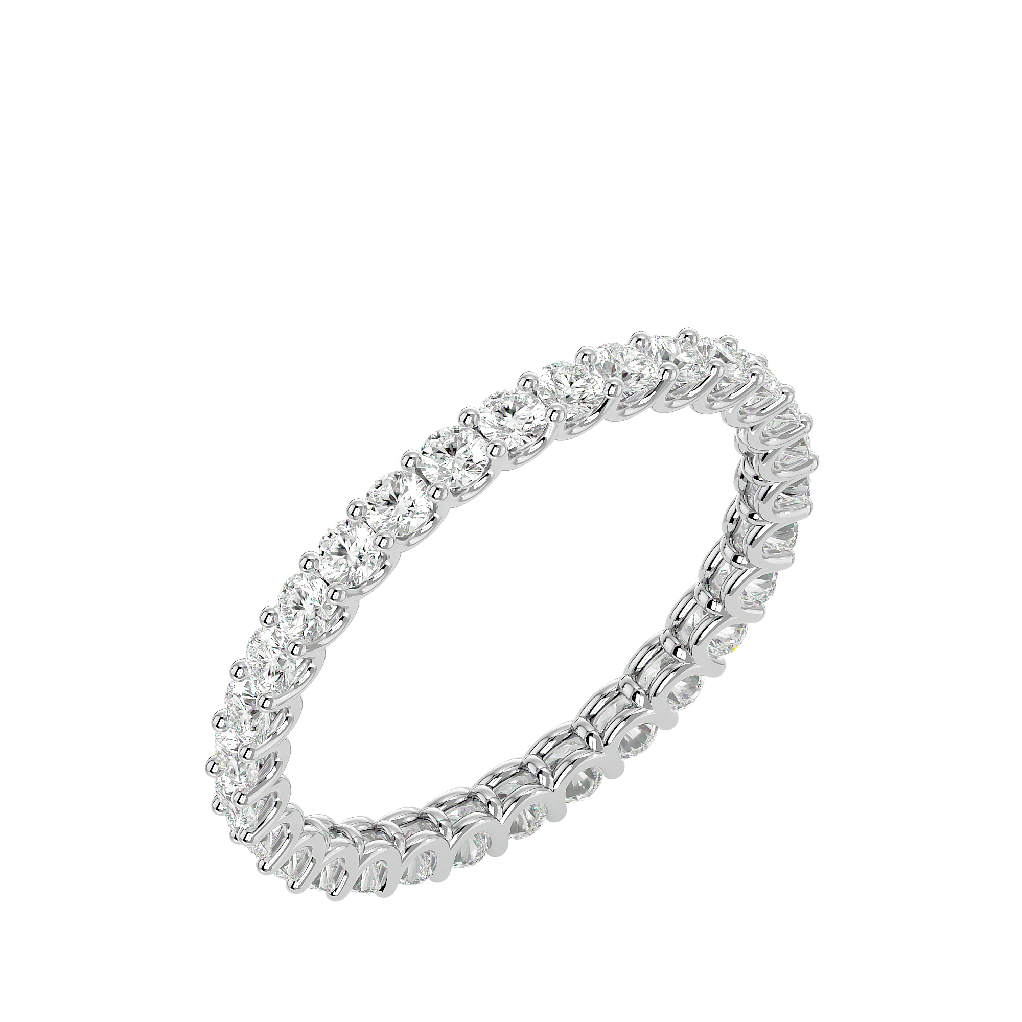 Parsal - Diamond Eternity Ring - White Gold - Superior Stirling