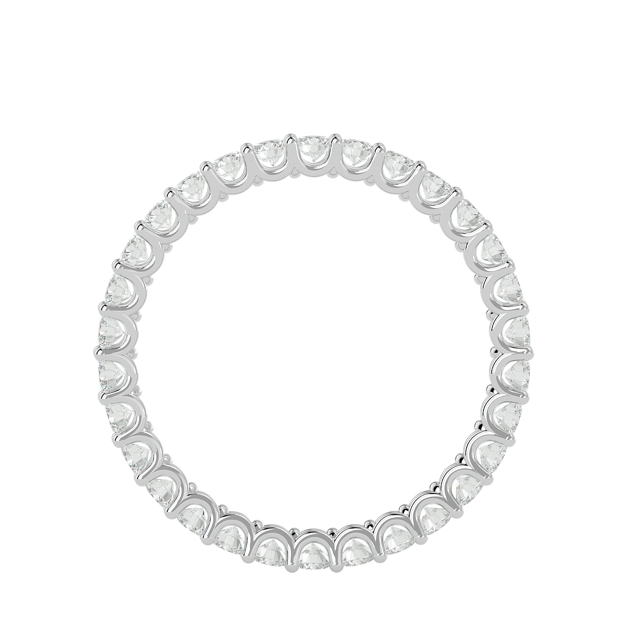 Parsal - Diamond Eternity Ring - White Gold - Superior Stirling