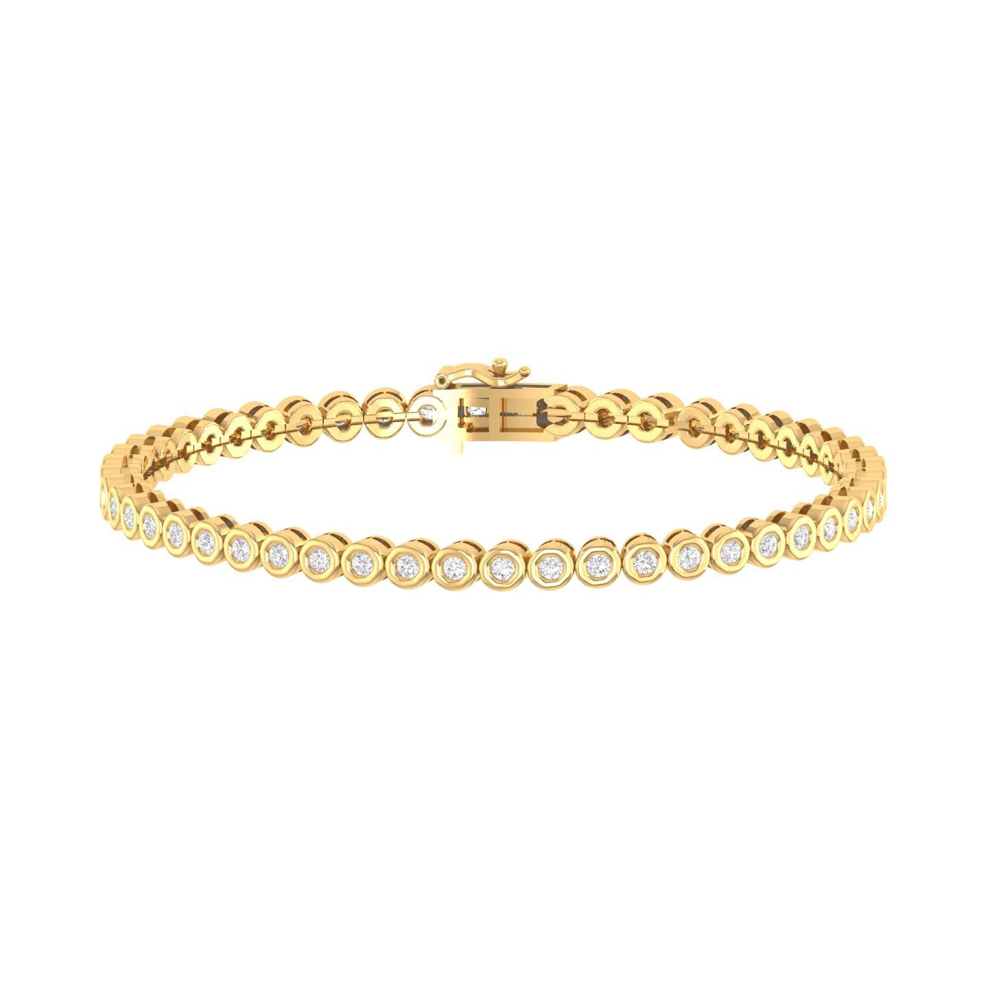 Patten - Diamond Tennis Bracelet - Yellow Gold - Superior Stirling