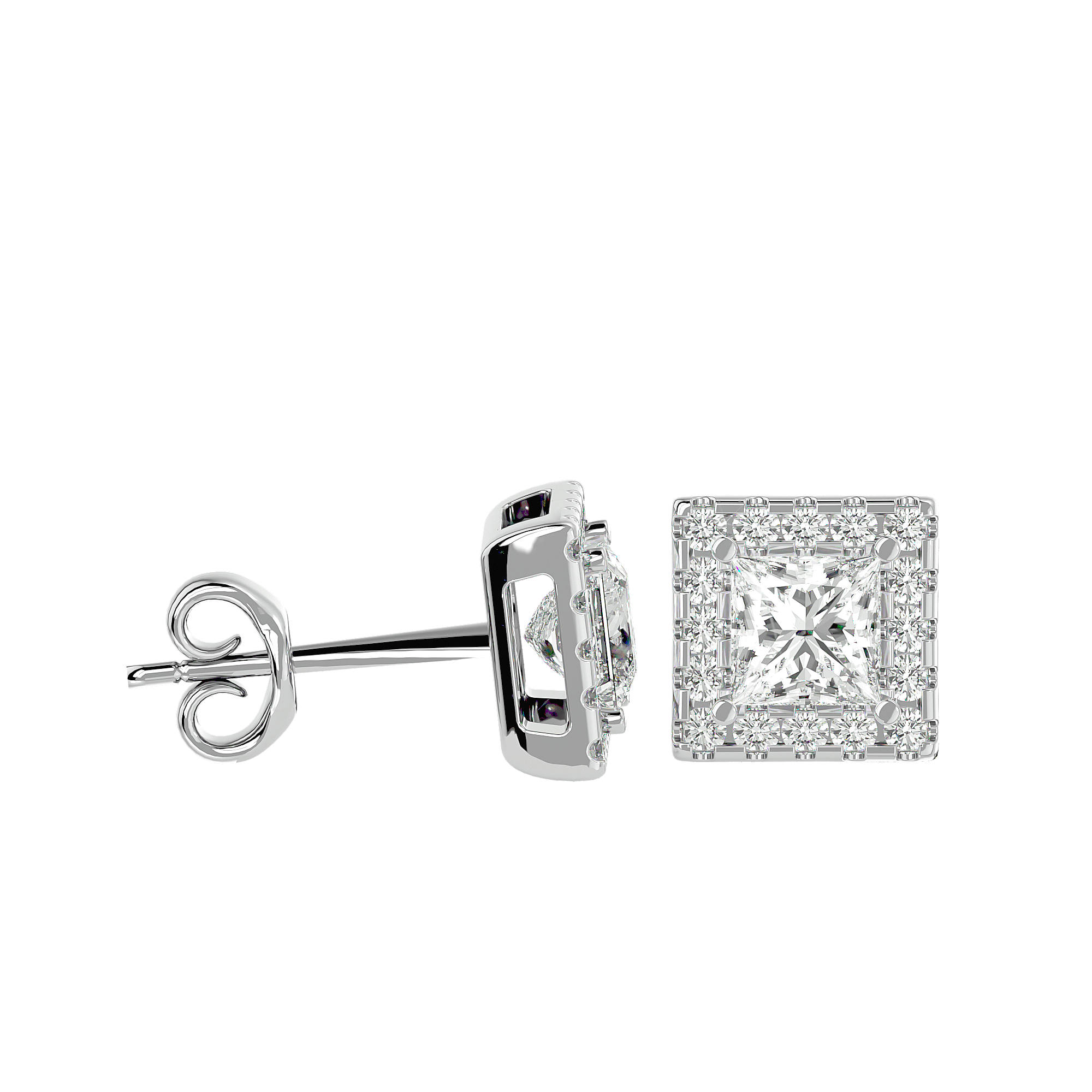 Praslin - Diamond Earrings - White Gold - Superior Stirling