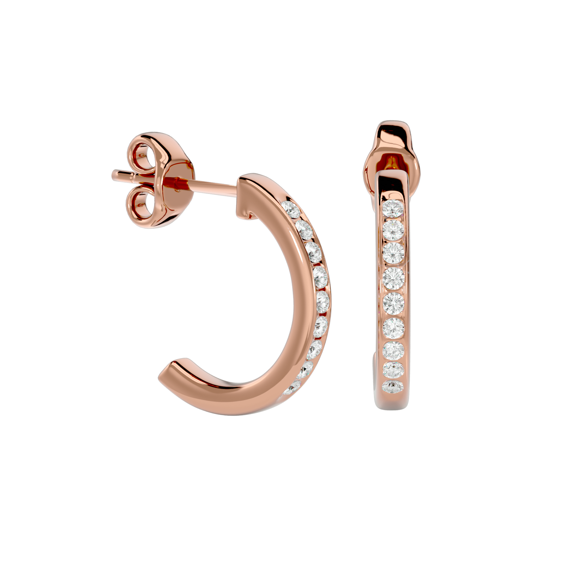 Primer - Diamond Earrings - Rose Gold - Superior Stirling