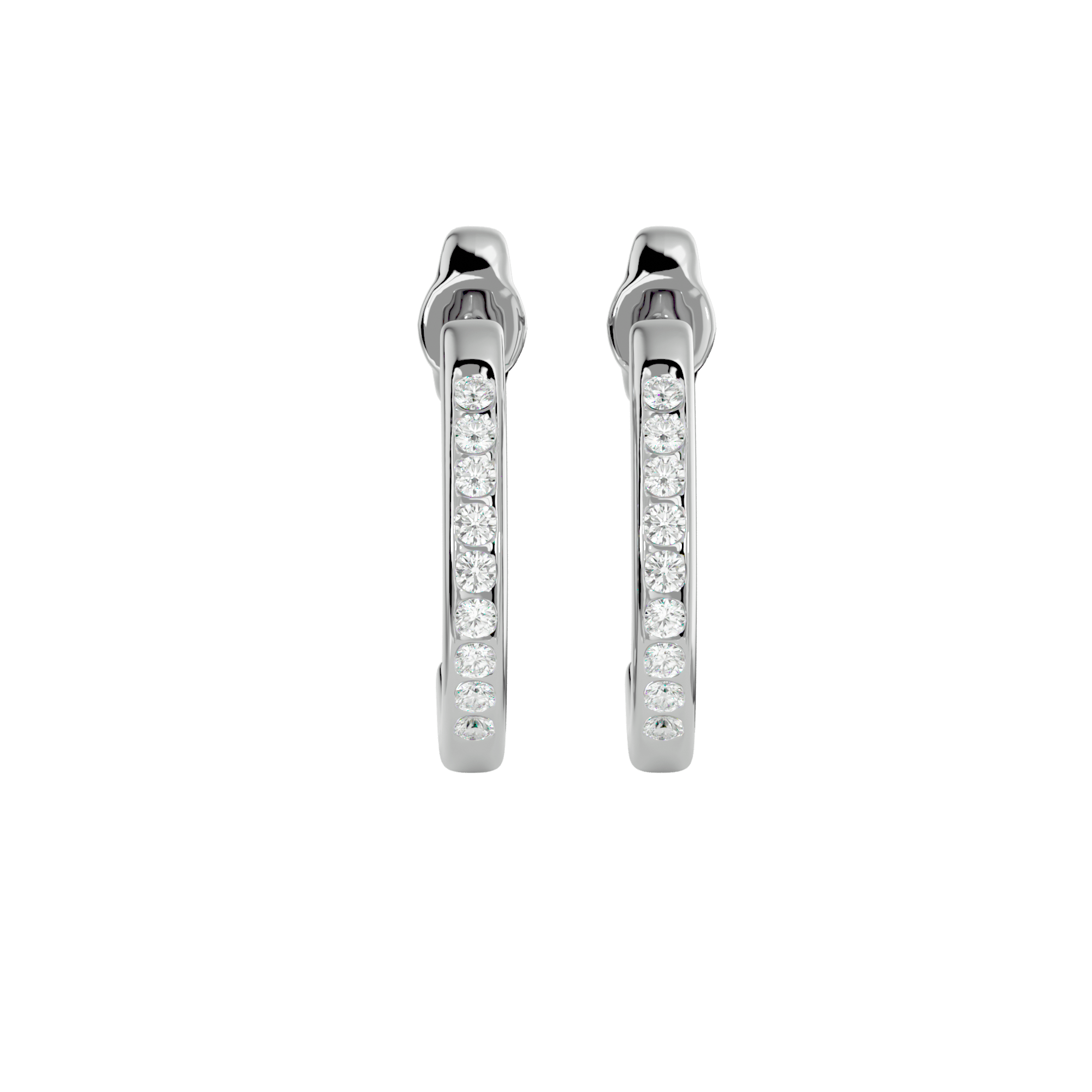 Primer - Diamond Earrings - White Gold - Superior Stirling