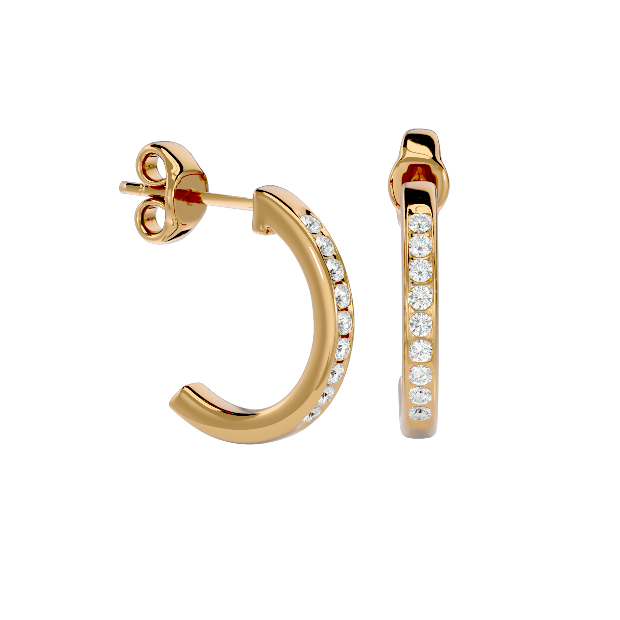 Primer - Diamond Earrings - Yellow Gold - Superior Stirling