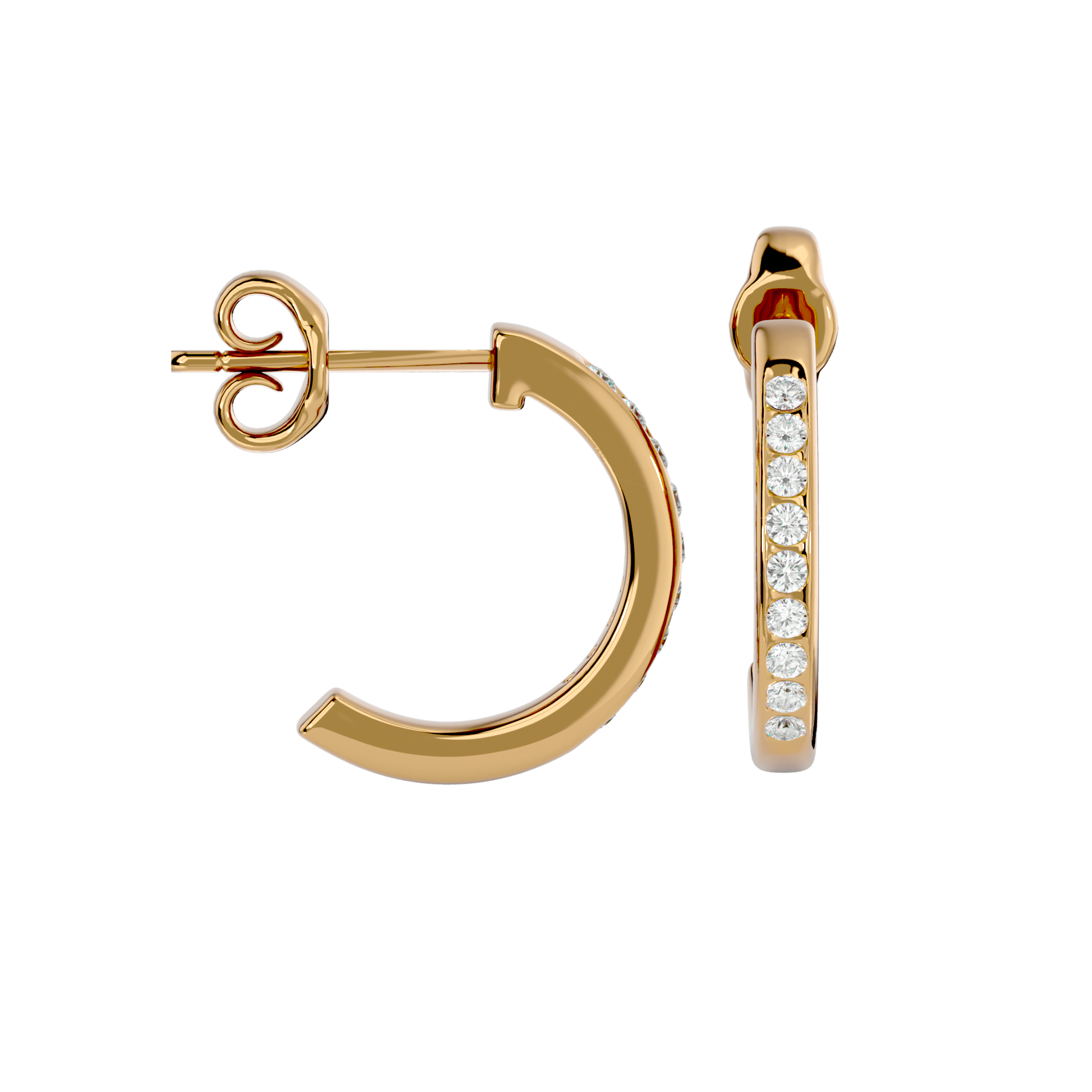 Primer - Diamond Earrings - Yellow Gold - Superior Stirling