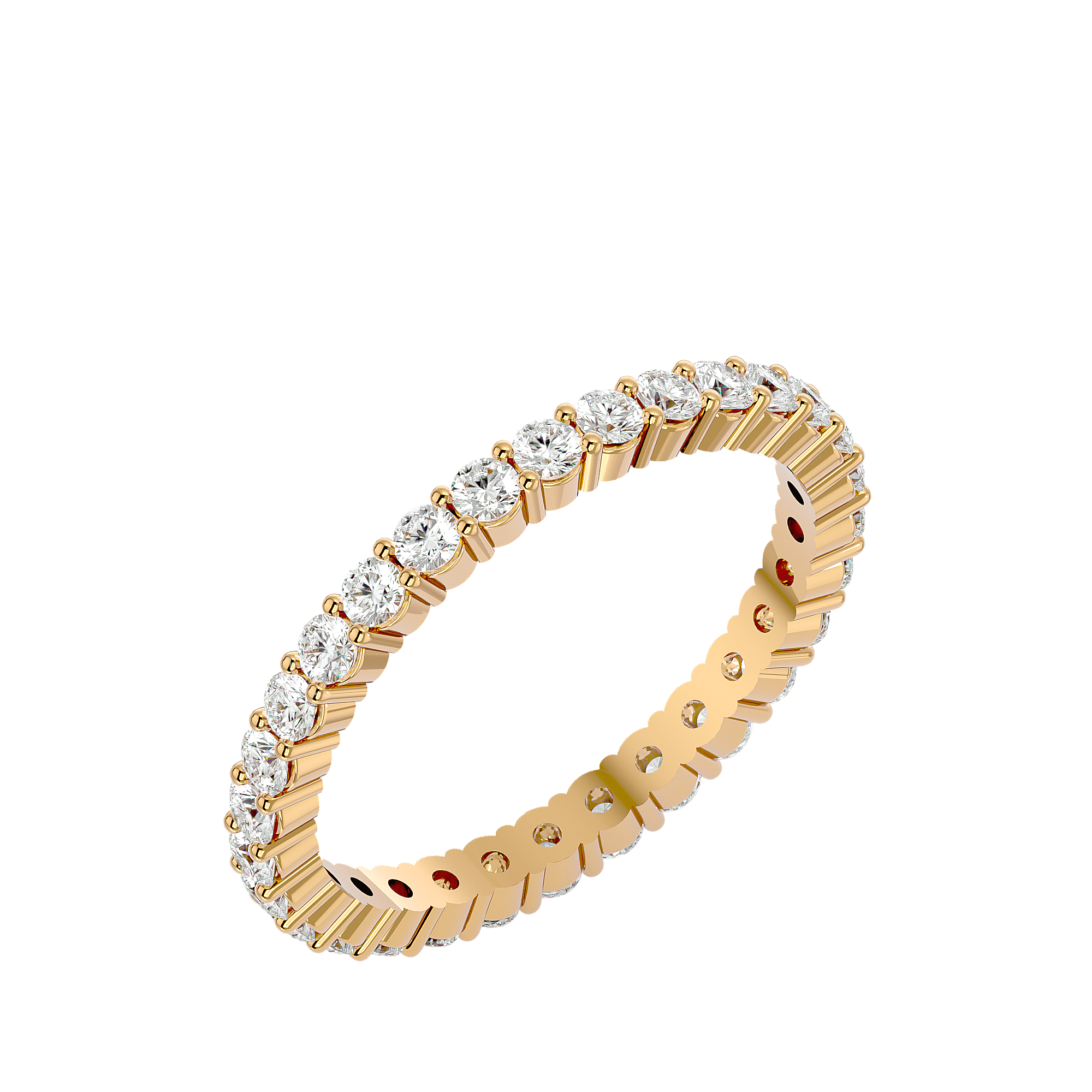 Pristine - Diamond Eternity Ring - Yellow Gold - Superior Stirling