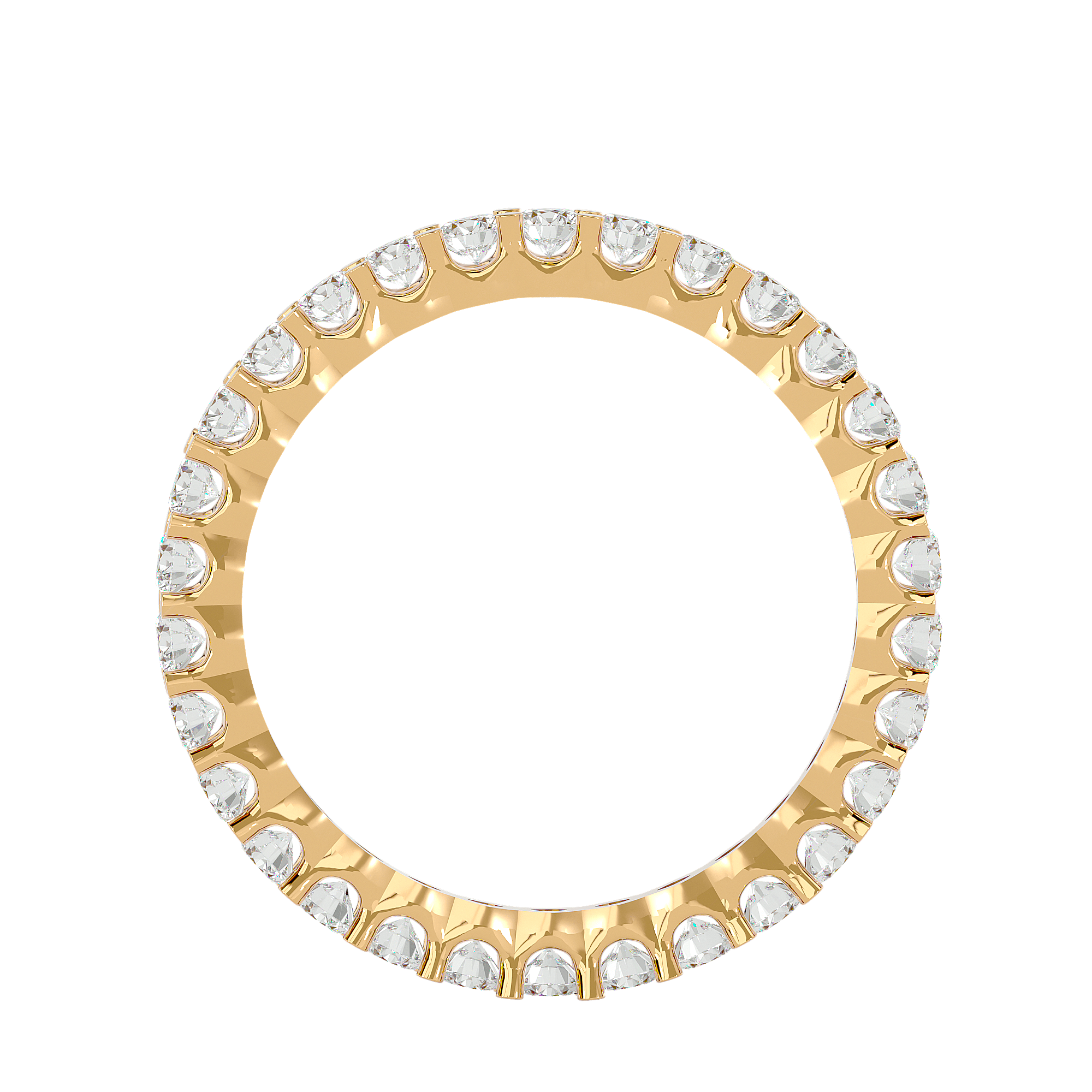 Regal - Diamond Eternity Ring - Yellow Gold - Superior Stirling