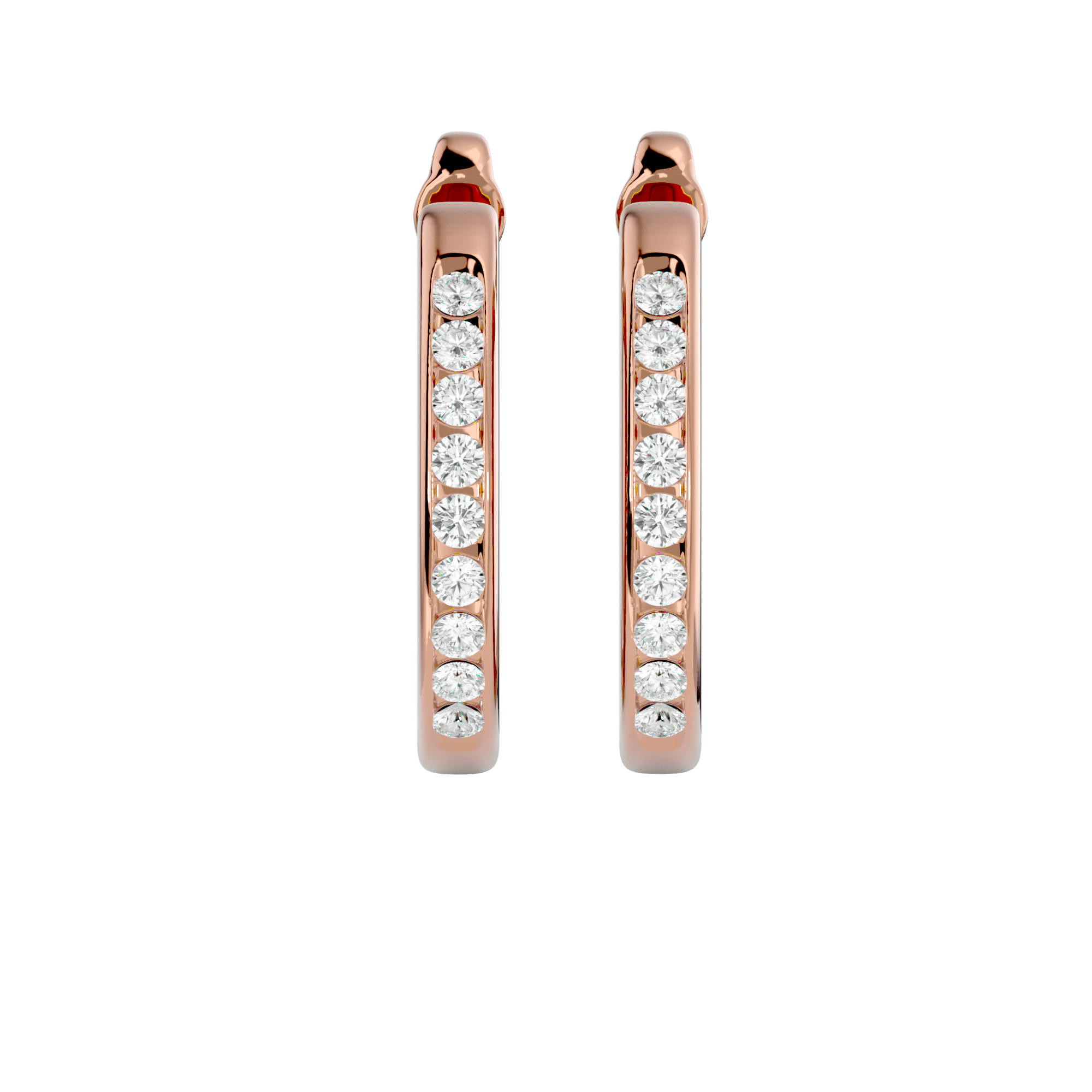 Siren - Diamond Earrings - Rose Gold - Superior Stirling