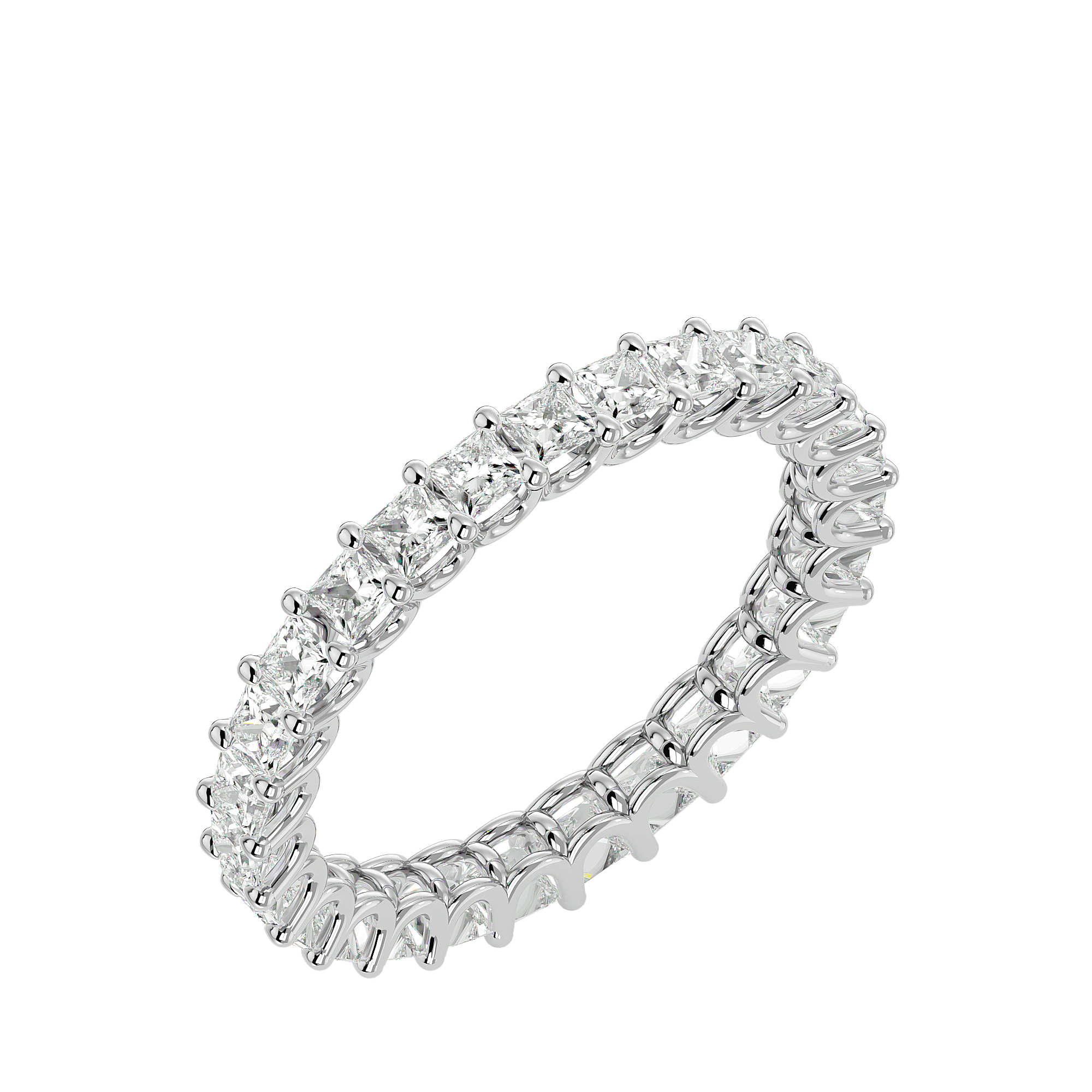 Soletos - Diamond Eternity Ring - White Gold - Superior Stirling