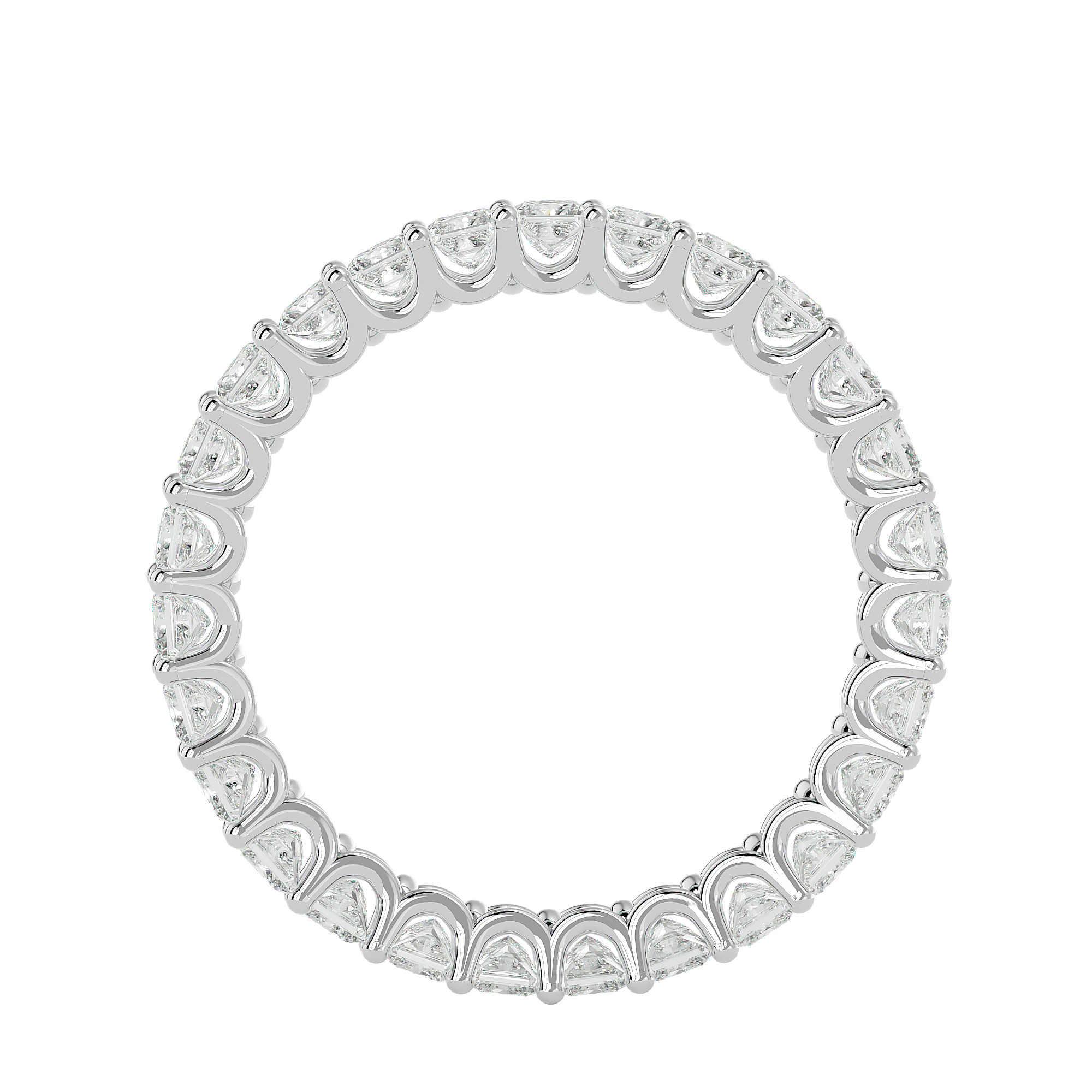 Soletos - Diamond Eternity Ring - White Gold - Superior Stirling