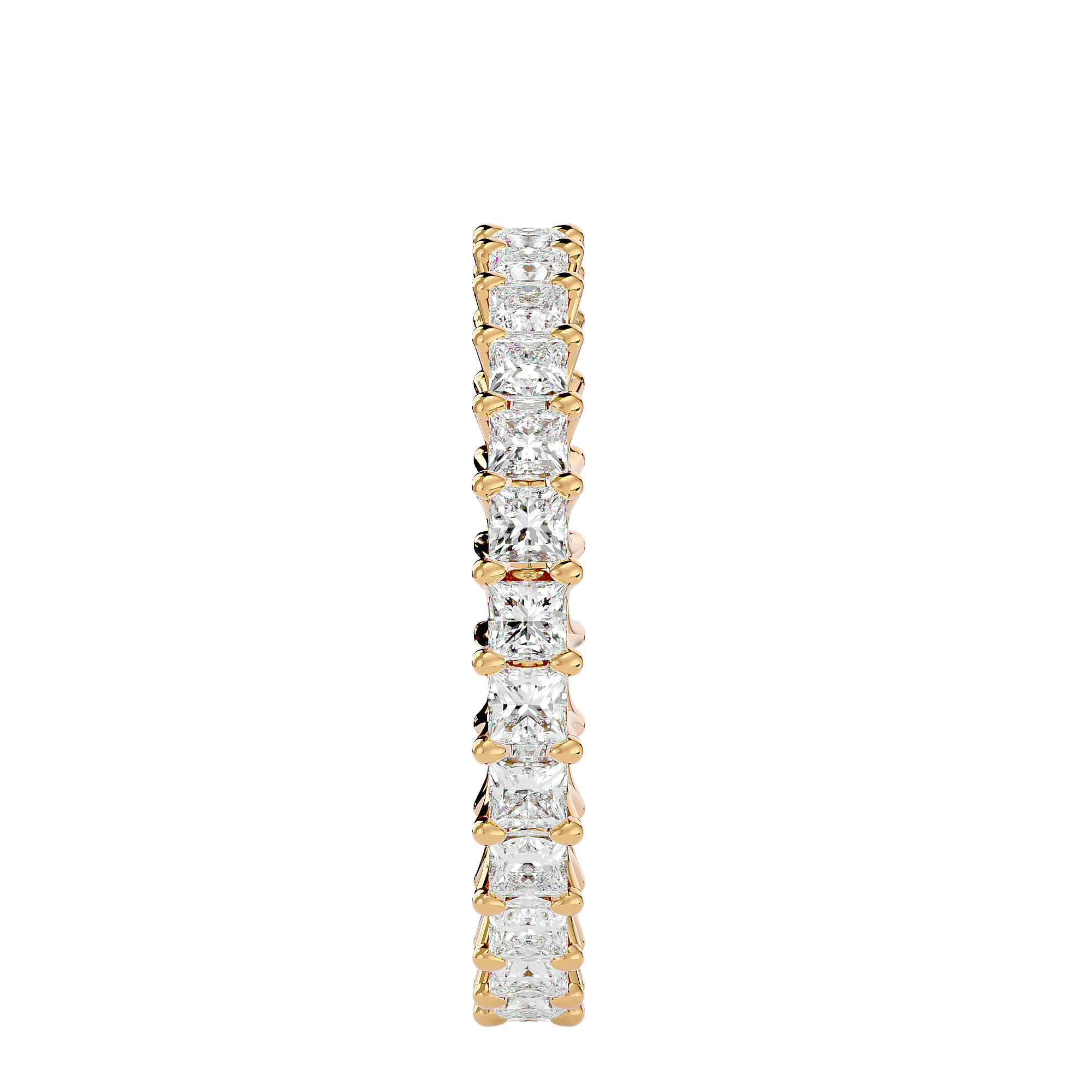 Soletos - Diamond Eternity Ring - Yellow Gold - Superior Stirling