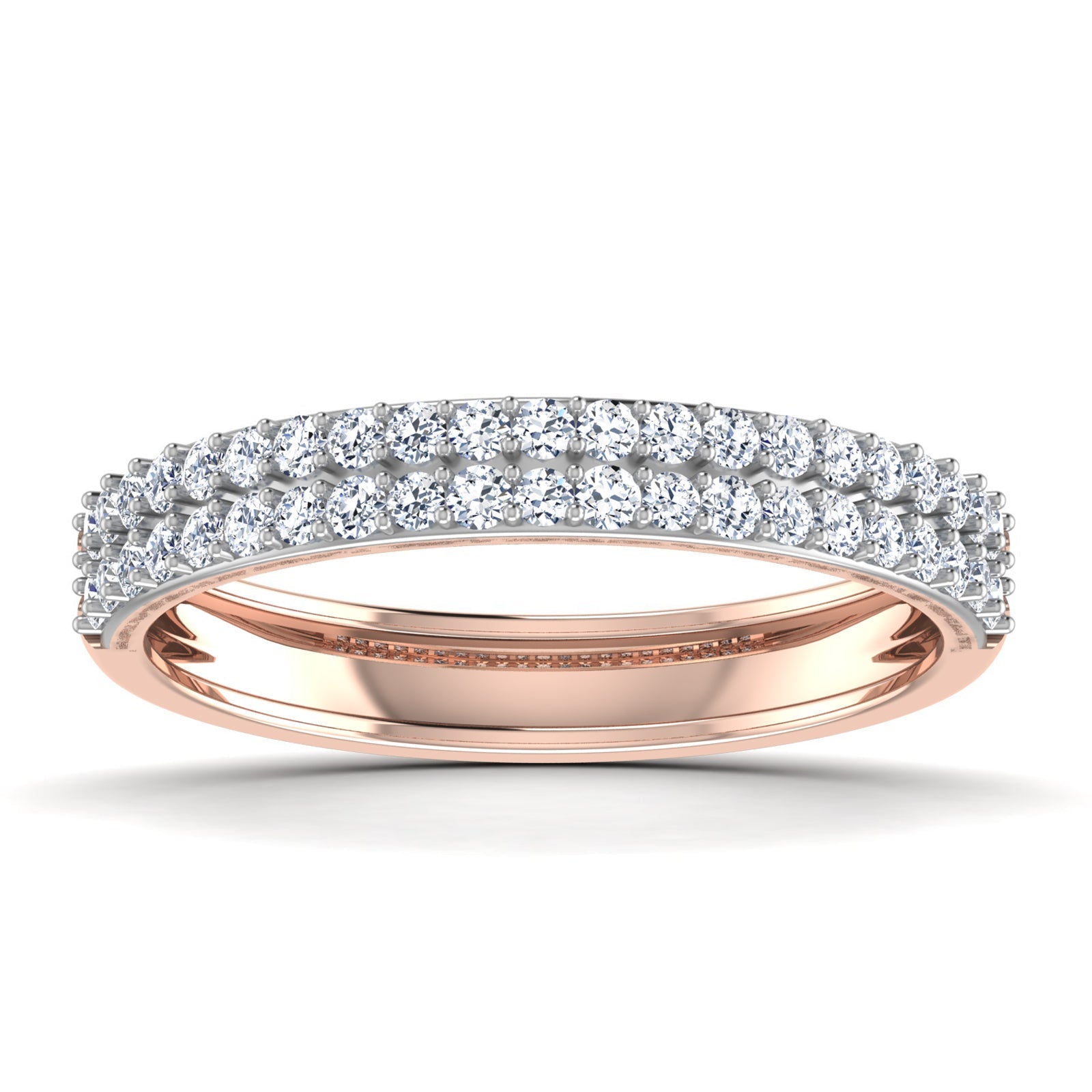 Stropez - Diamond Eternity Ring - Rose Gold - Superior Stirling