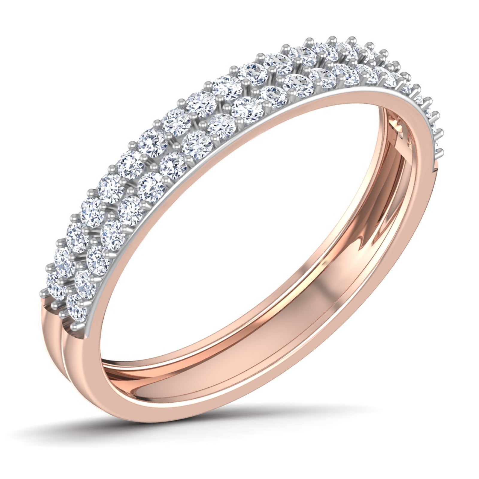 Stropez - Diamond Eternity Ring - Rose Gold - Superior Stirling