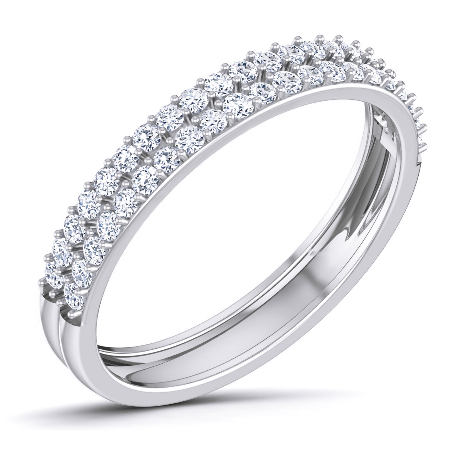 Stropez - Diamond Eternity Ring - White Gold - Superior Stirling