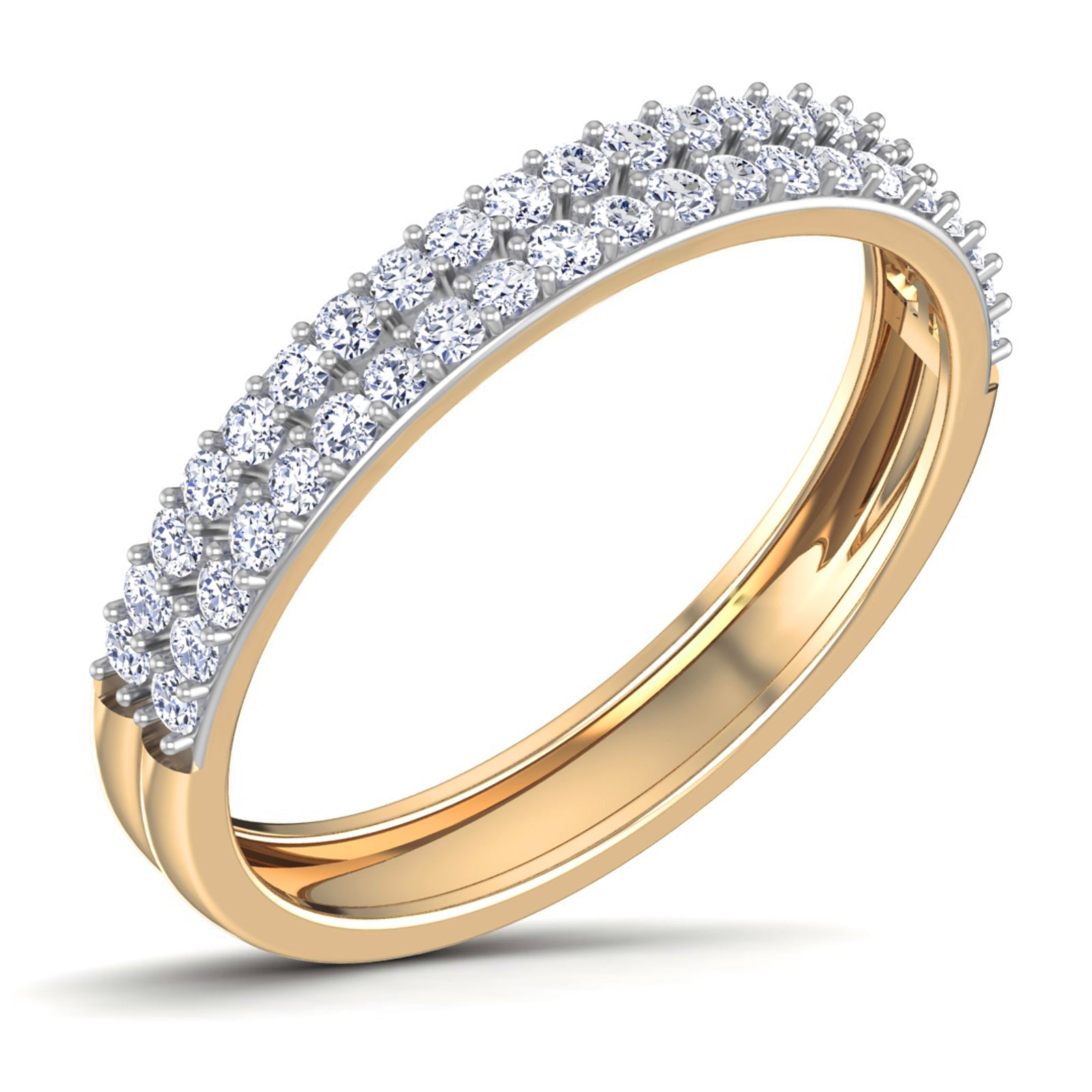 Stropez - Diamond Eternity Ring - Yellow Gold - Superior Stirling