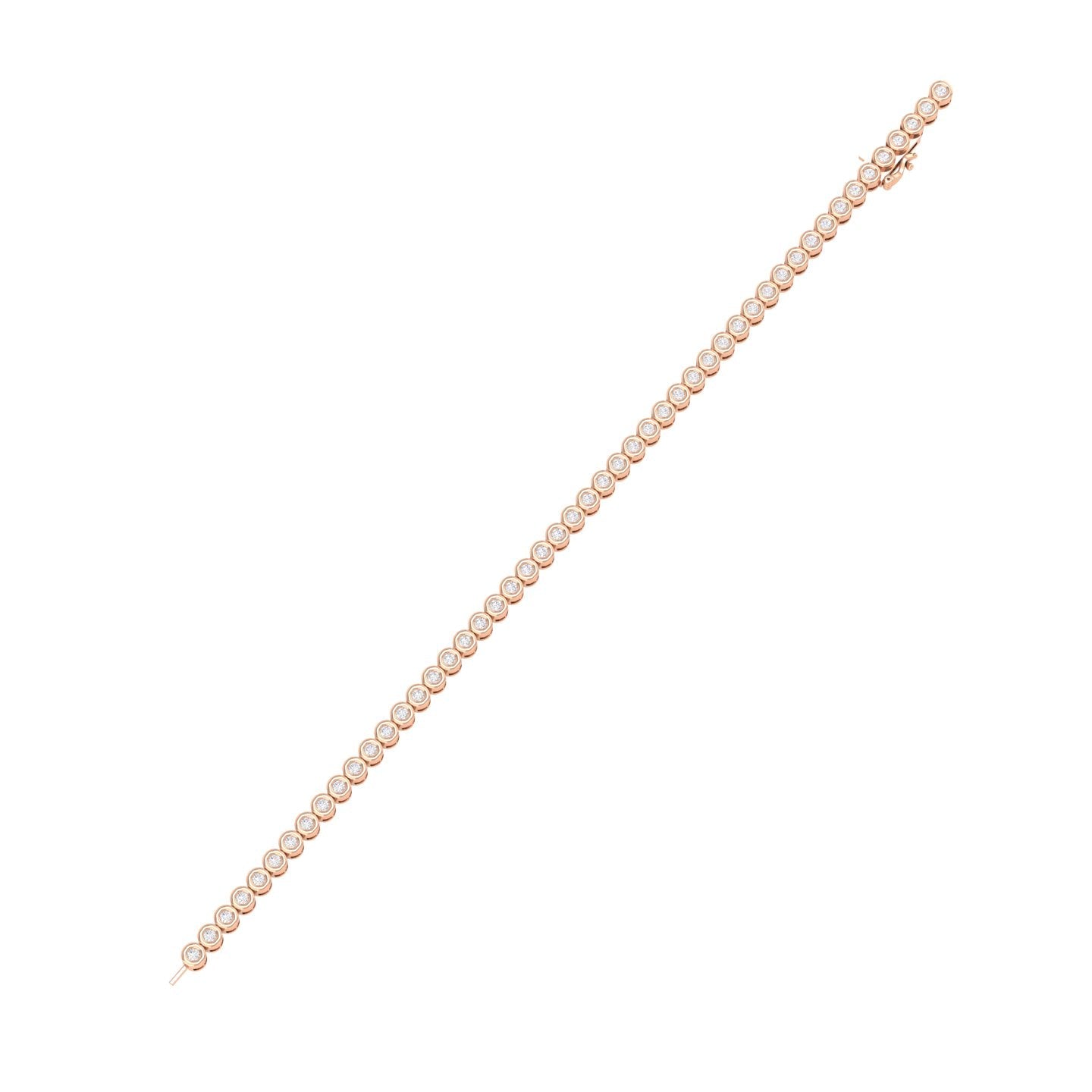 Torin - Diamond Tennis Bracelet - Rose Gold - Superior Stirling