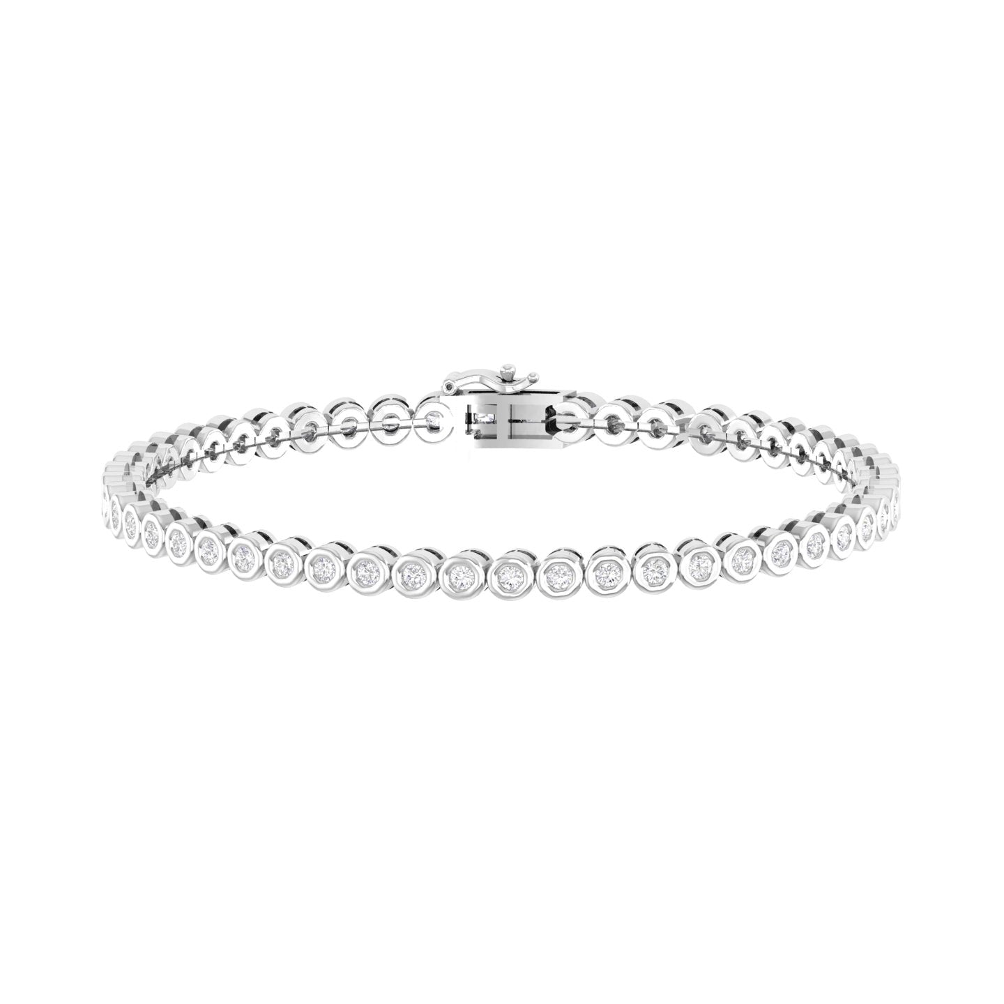 Torin - Diamond Tennis Bracelet - White Gold - Superior Stirling