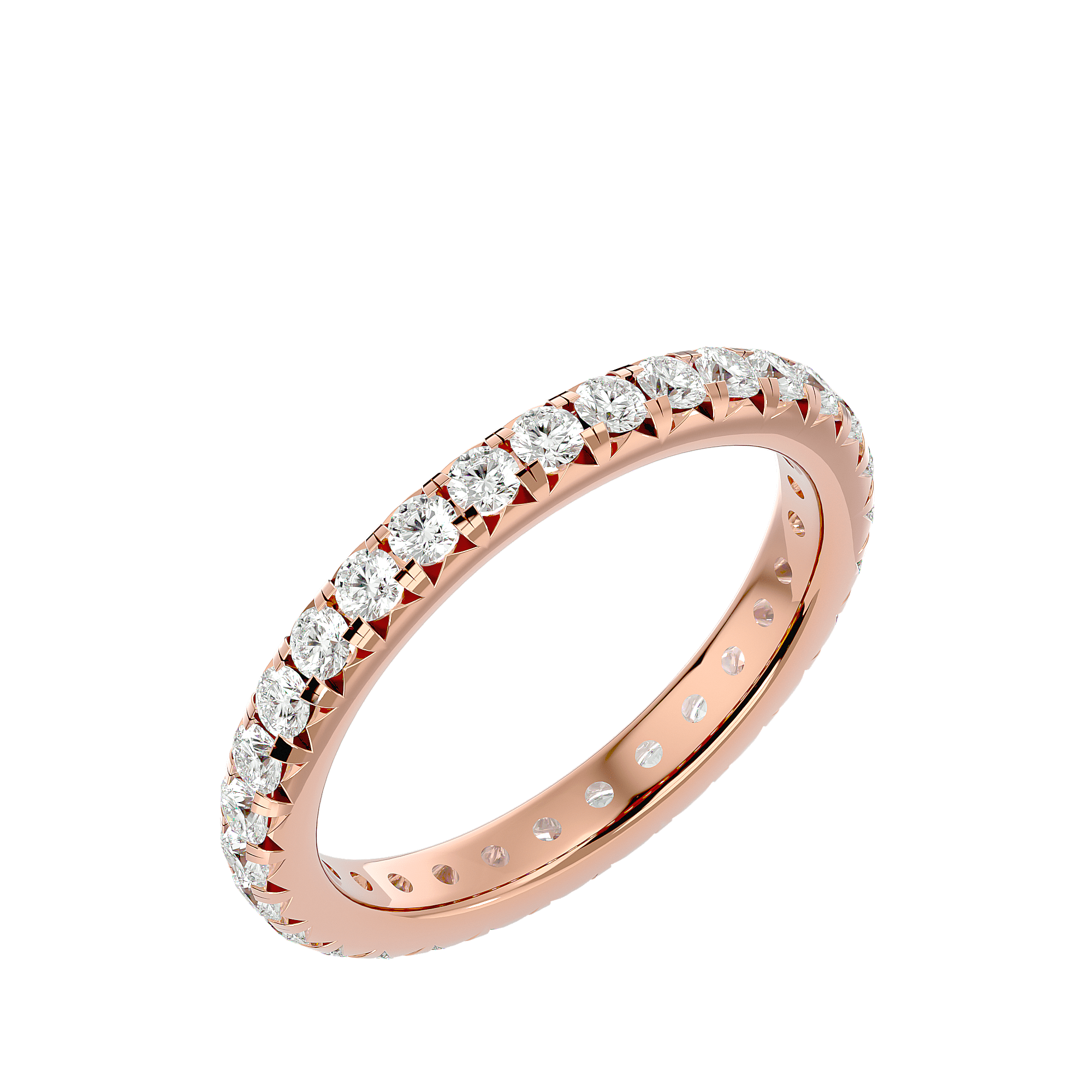 Trecate - Diamond Eternity Ring - Rose Gold - Superior Stirling