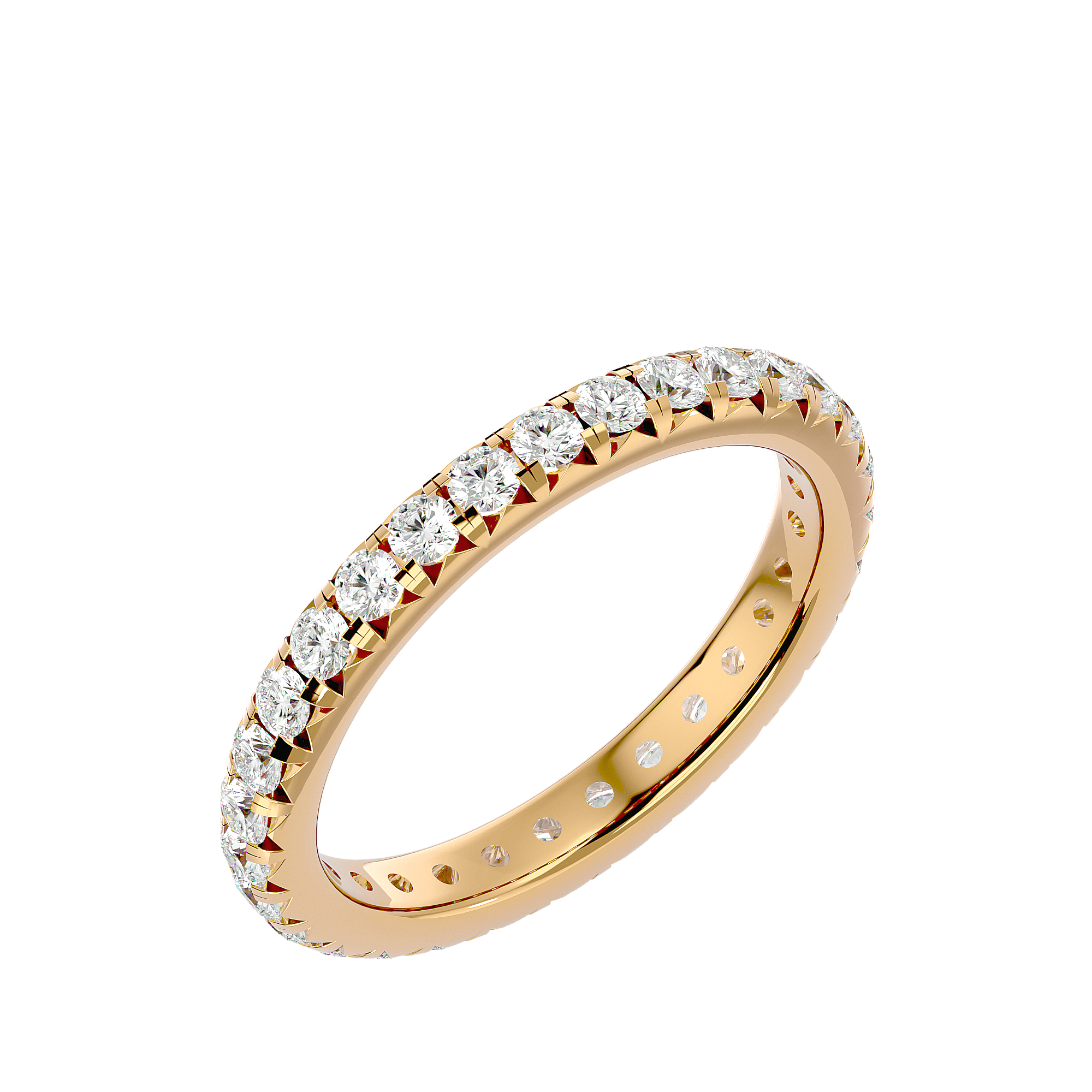 Trecate - Diamond Eternity Ring - Yellow Gold - Superior Stirling