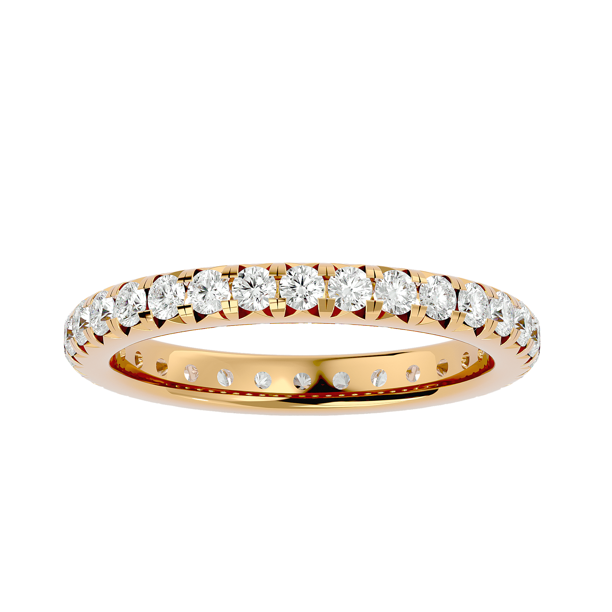 Trecate - Diamond Eternity Ring - Yellow Gold - Superior Stirling