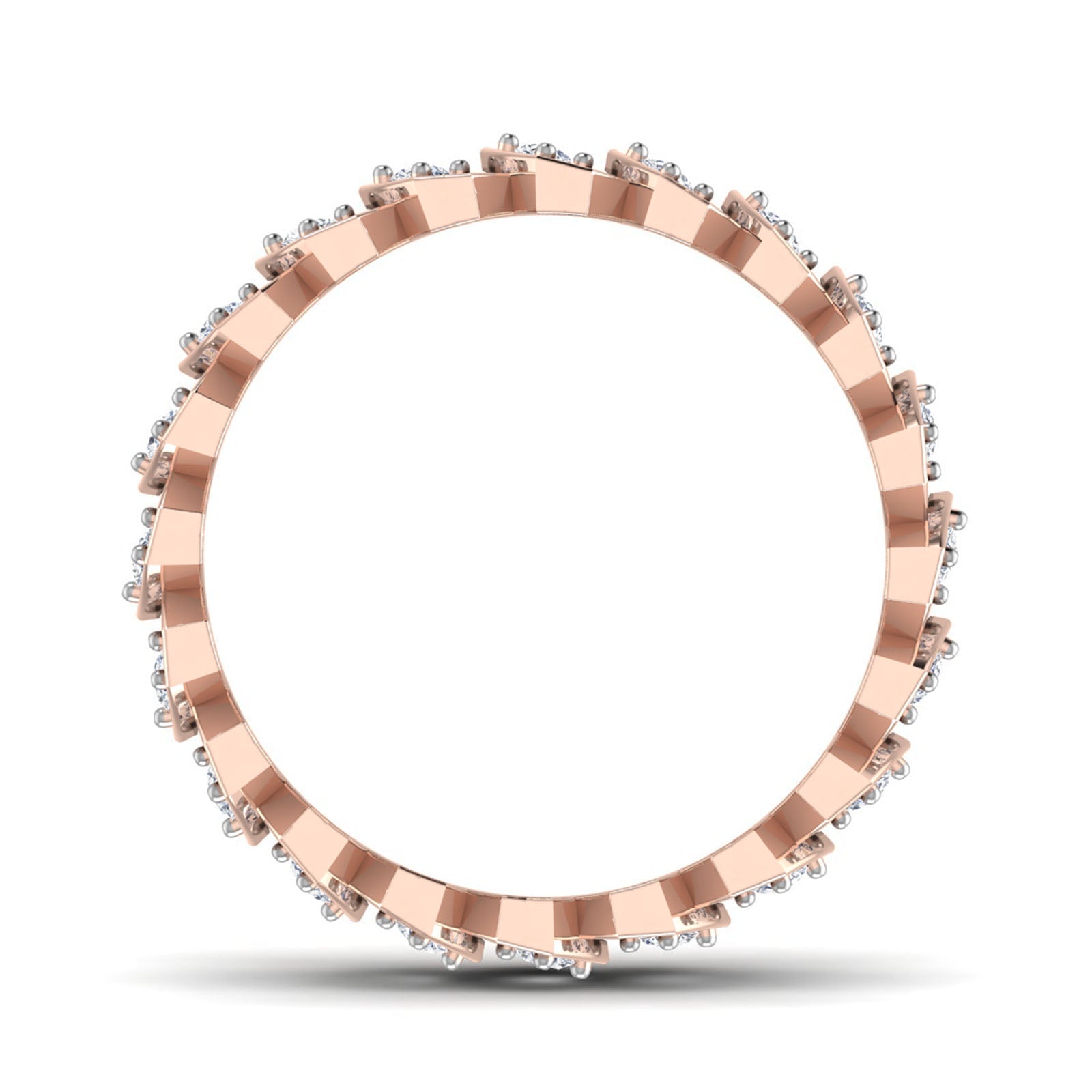 Treis - Diamond Ring - Rose Gold - Superior Stirling