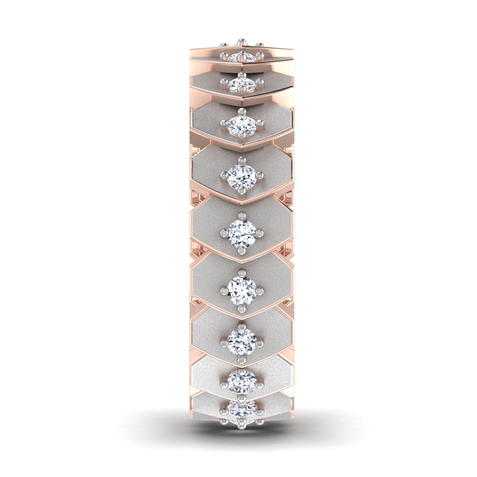 Treis - Diamond Ring - Rose Gold - Superior Stirling