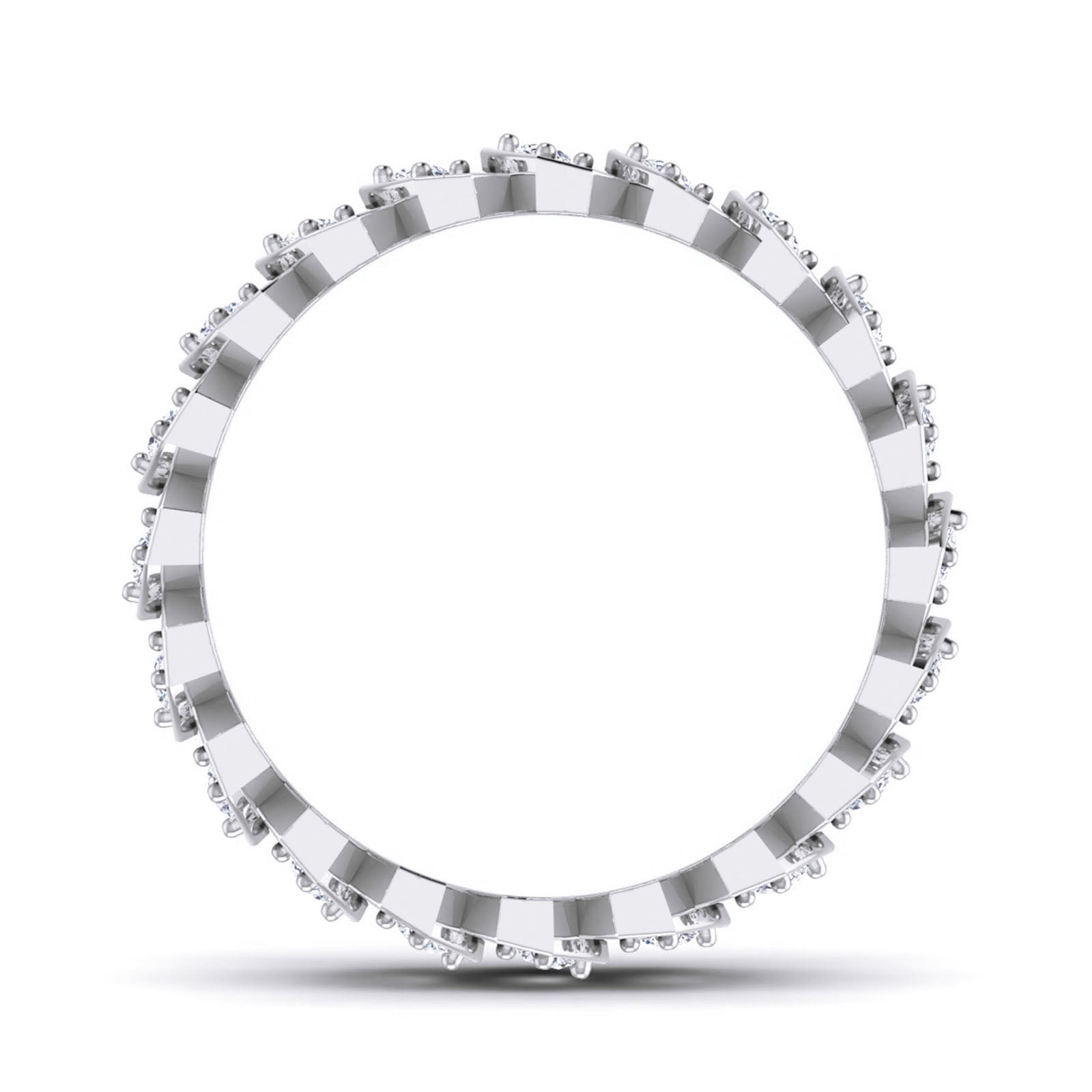 Treis - Diamond Ring - White Gold - Superior Stirling