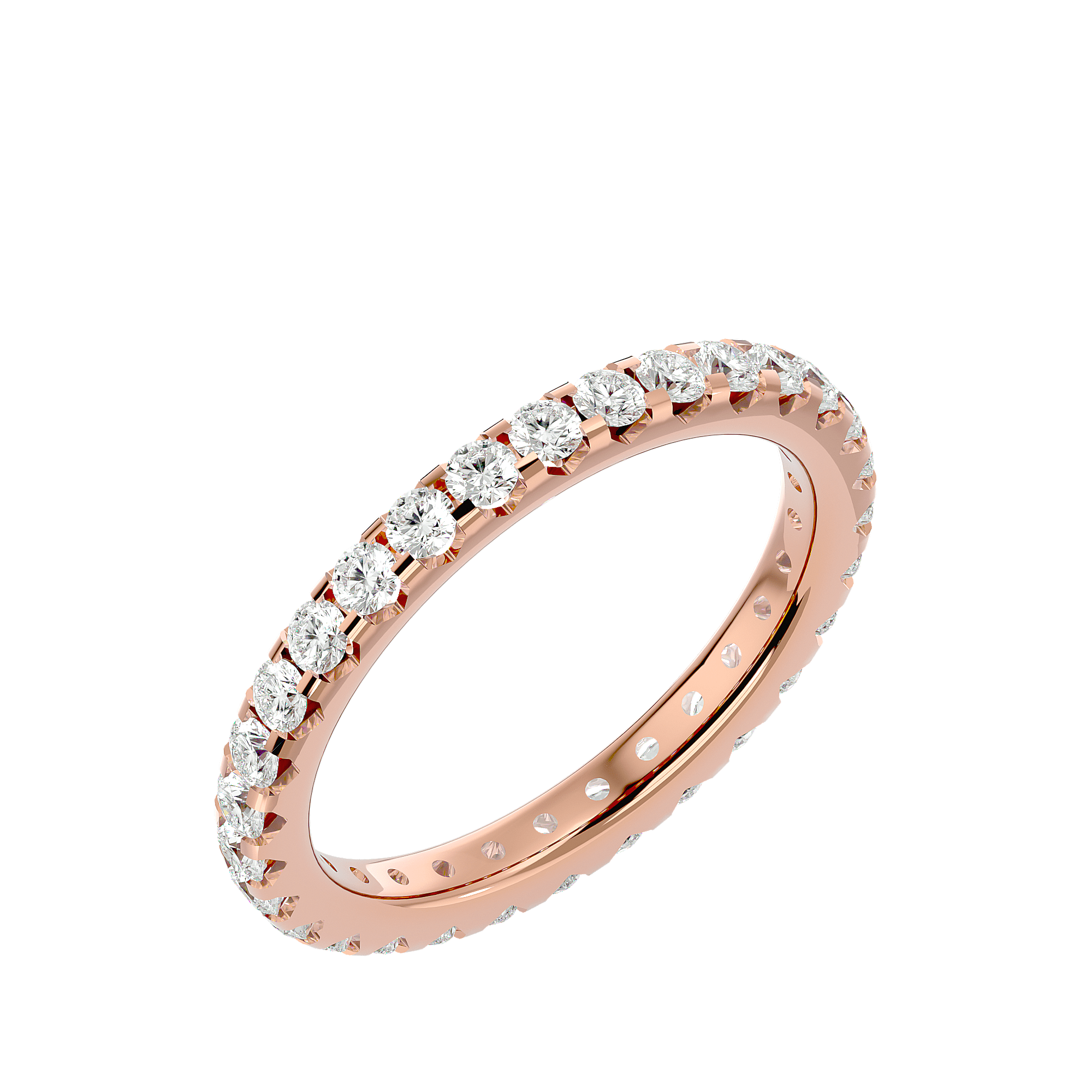 Tresen - Diamond Eternity Ring - Rose Gold - Superior Stirling