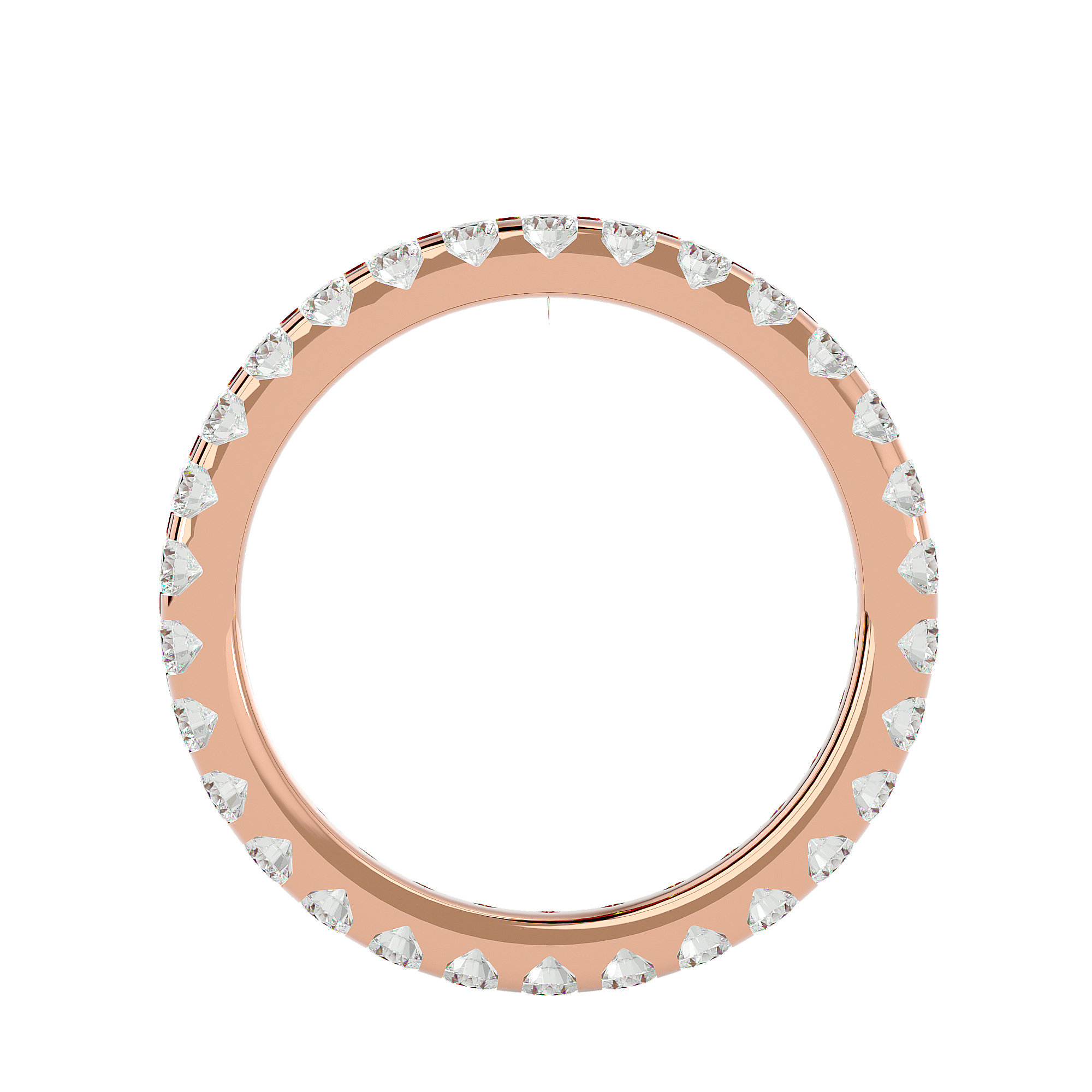 Tresen - Diamond Eternity Ring - Rose Gold - Superior Stirling