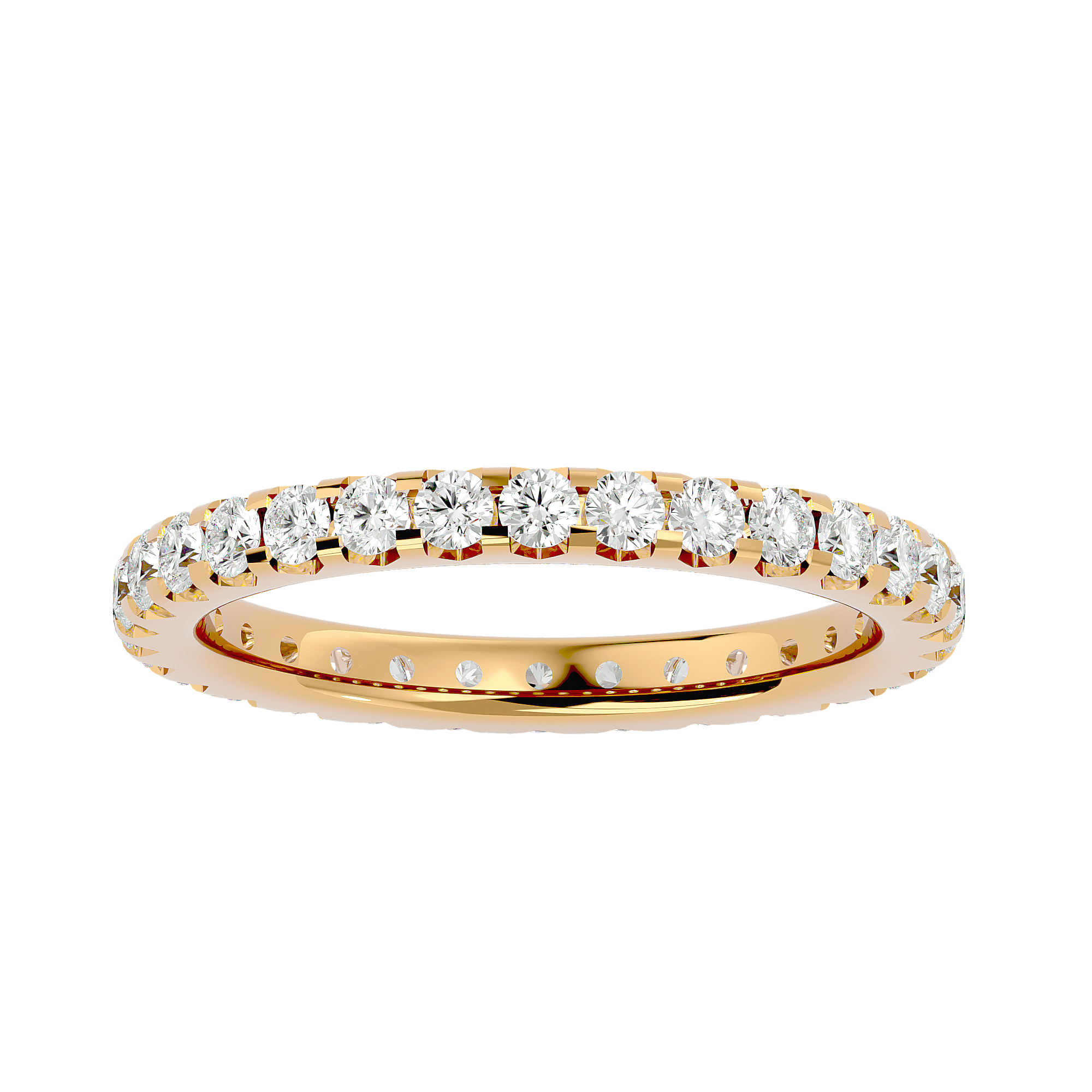 Tresen - Diamond Eternity Ring - Yellow Gold - Superior Stirling