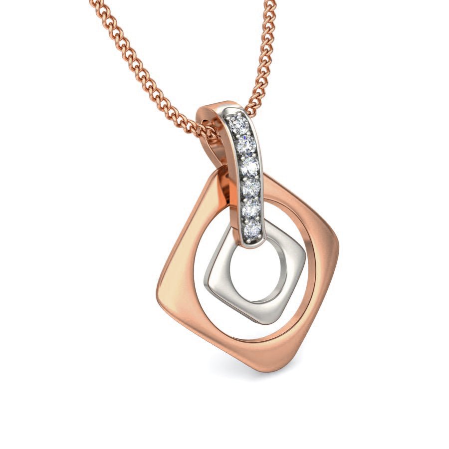 Vannes - Diamond Pendant - Rose Gold - Superior Stirling