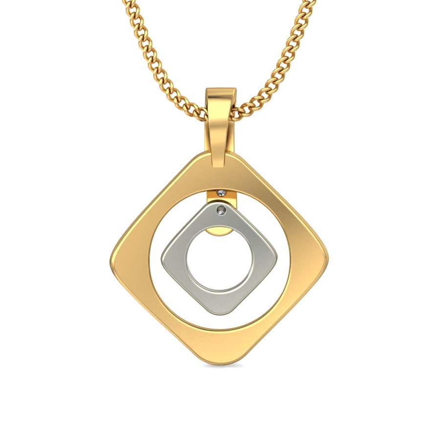 Vannes - Diamond Pendant - Yellow Gold - Superior Stirling