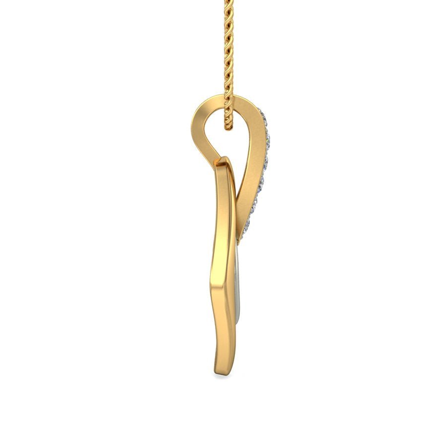 Vannes - Diamond Pendant - Yellow Gold - Superior Stirling