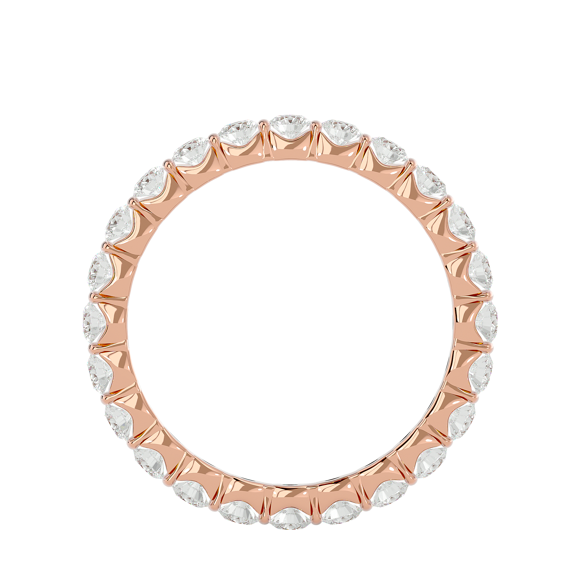 Verdot - Diamond Eternity Ring - Rose Gold - Superior Stirling