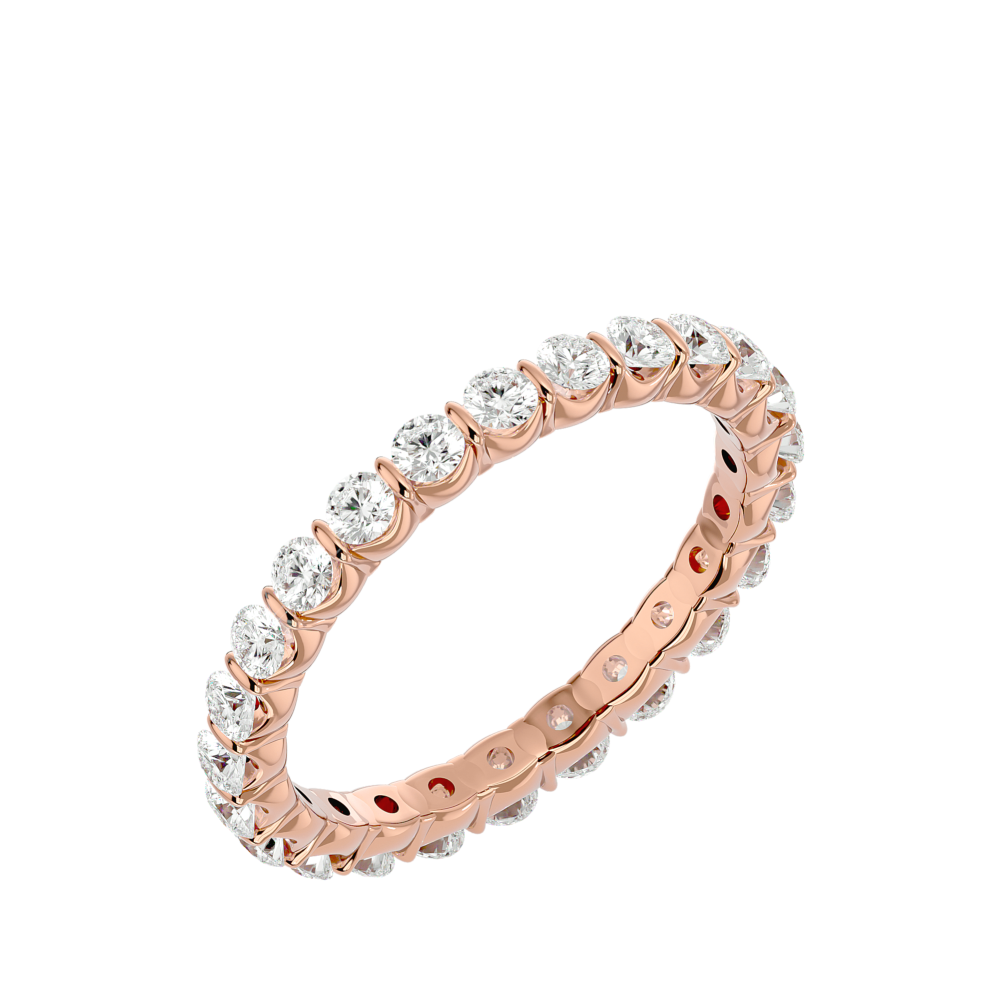 Verdot - Diamond Eternity Ring - Rose Gold - Superior Stirling