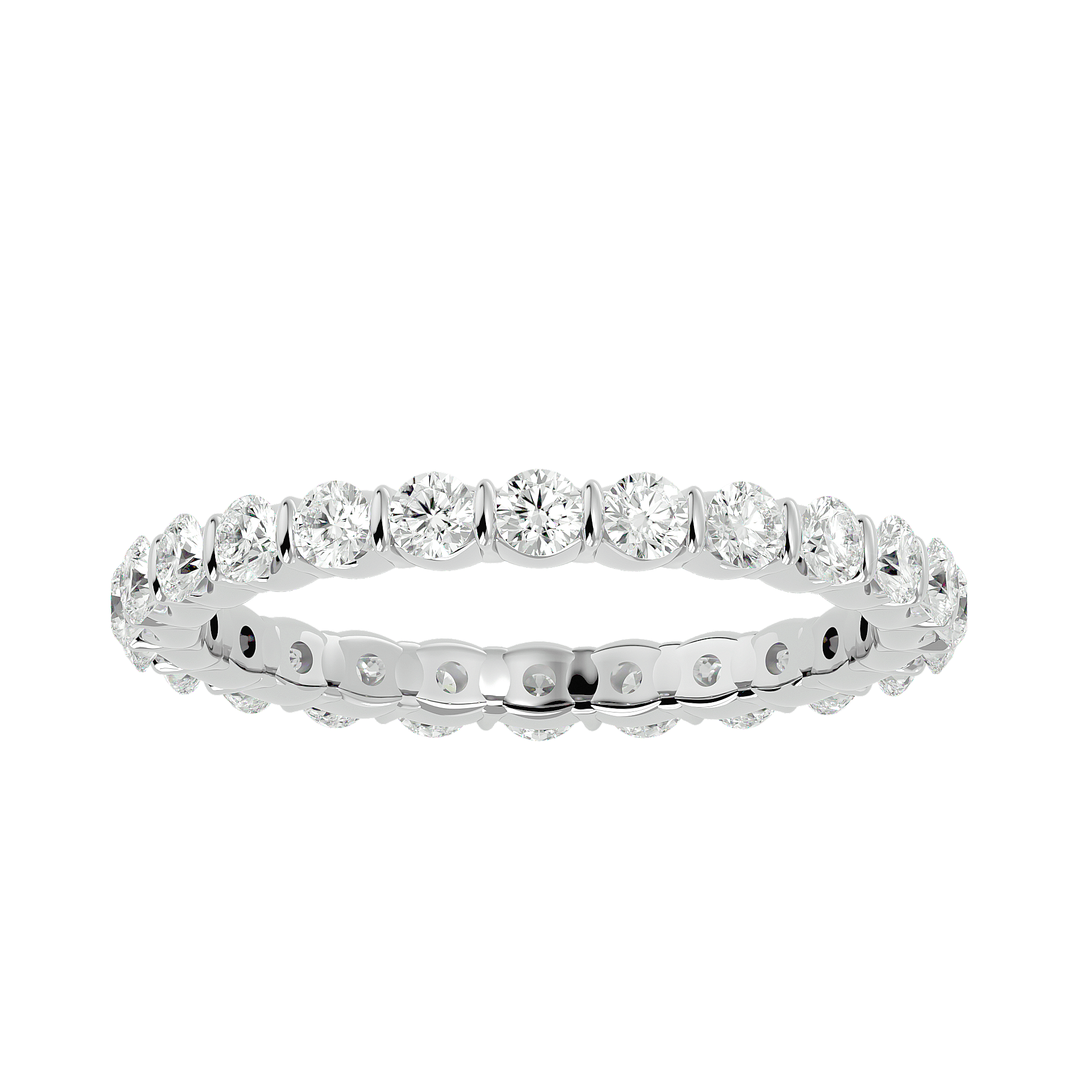 Verdot - Diamond Eternity Ring - White Gold - Superior Stirling