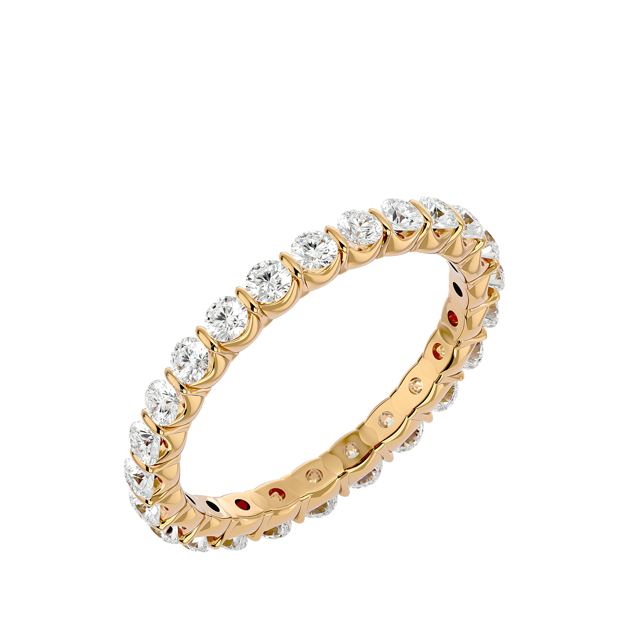 Verdot - Diamond Eternity Ring - Yellow Gold - Superior Stirling