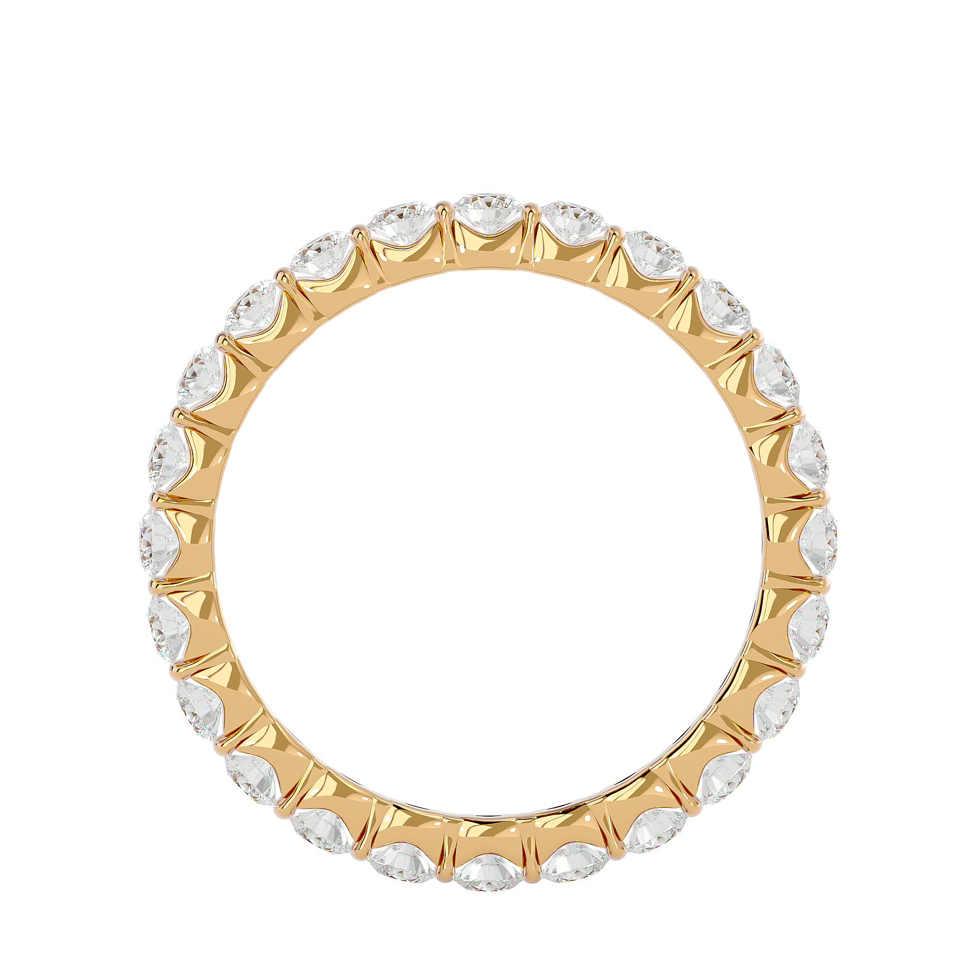 Verdot - Diamond Eternity Ring - Yellow Gold - Superior Stirling