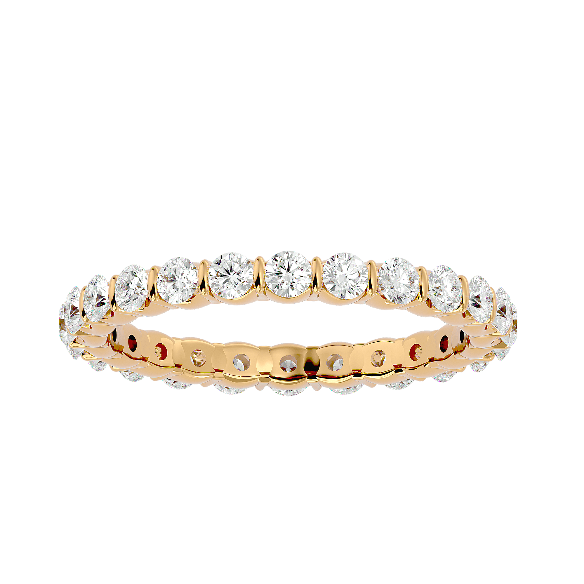 Verdot - Diamond Eternity Ring - Yellow Gold - Superior Stirling